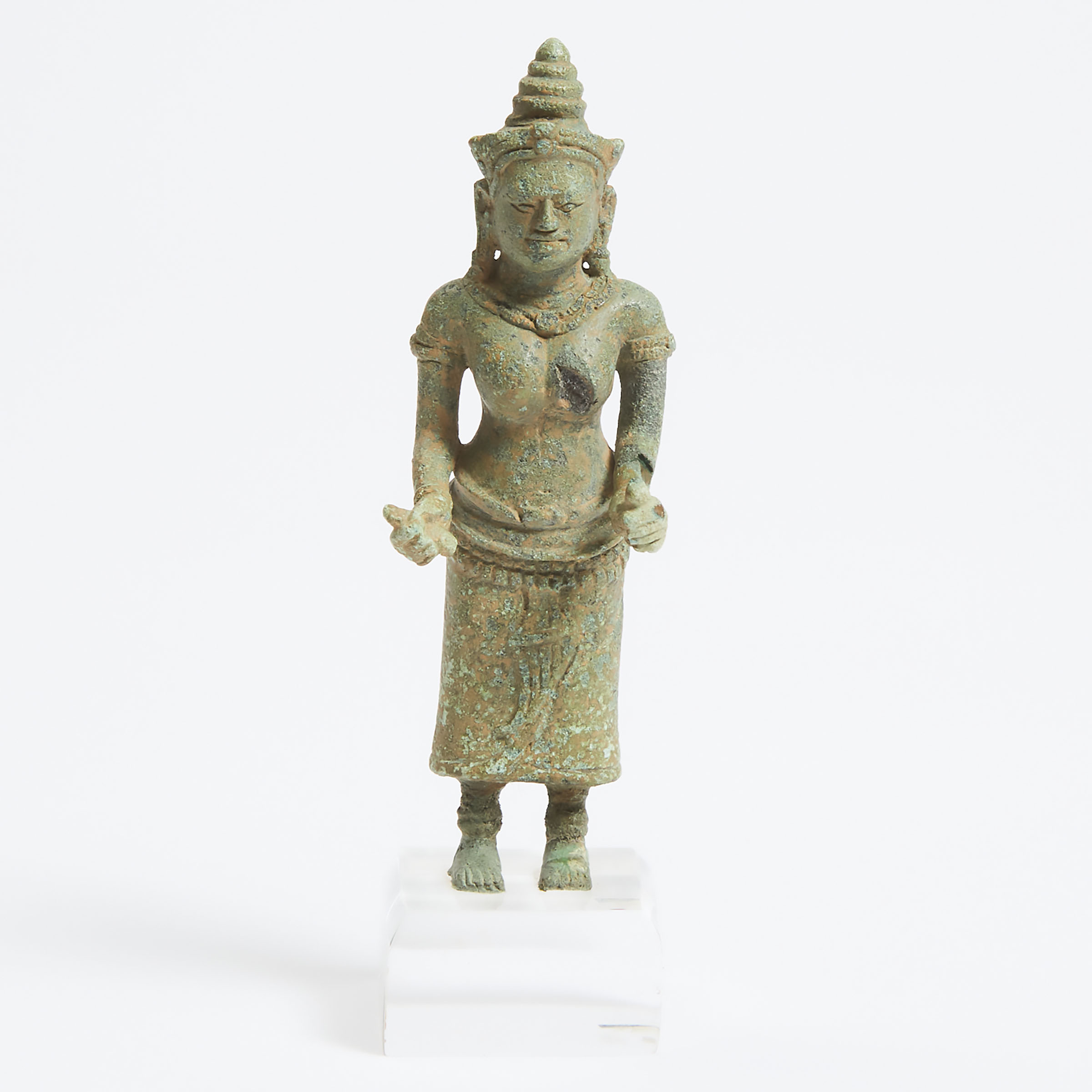 A Small Thai Bronze Figure of a