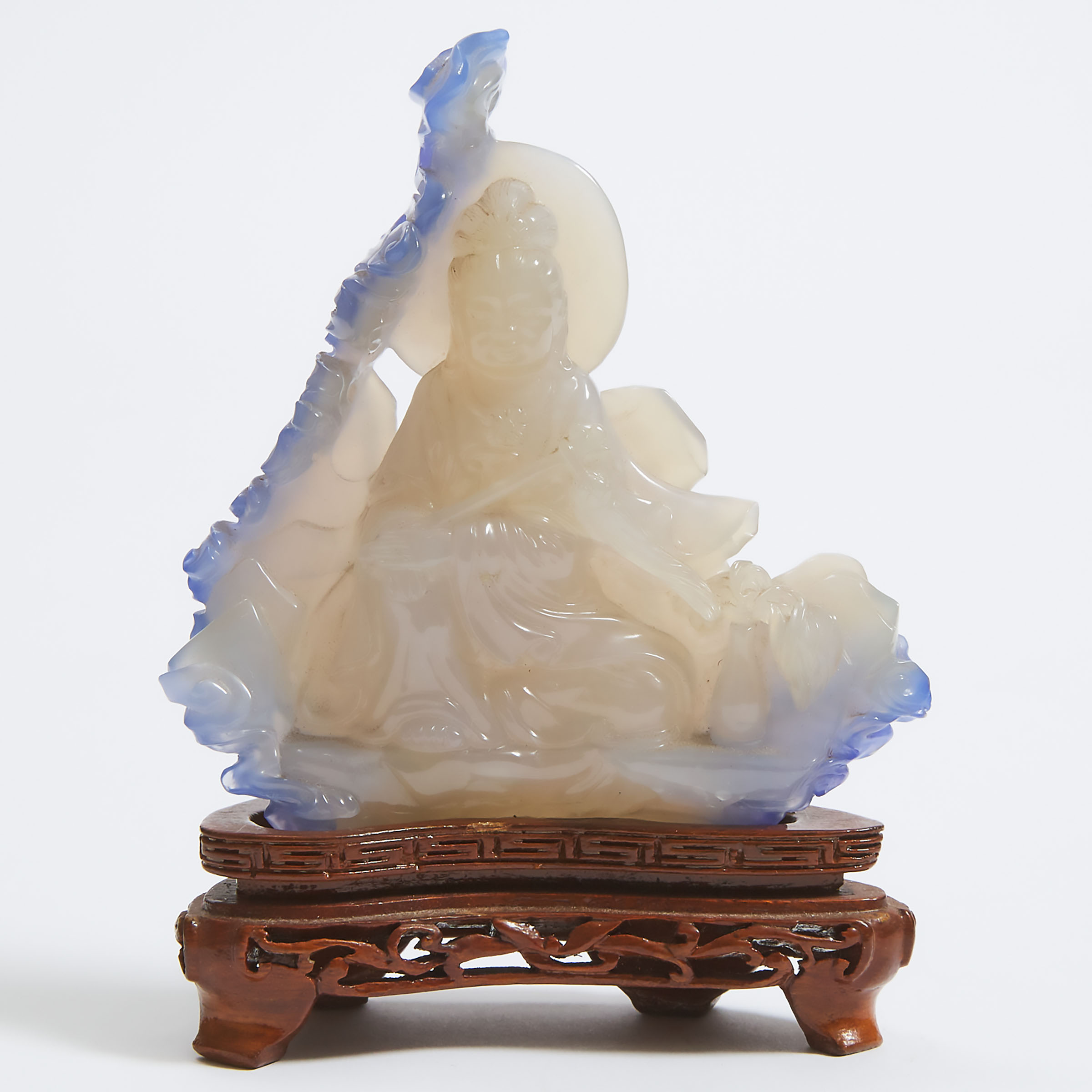 An Agate Carving of Guanyin Mid 3ac28f