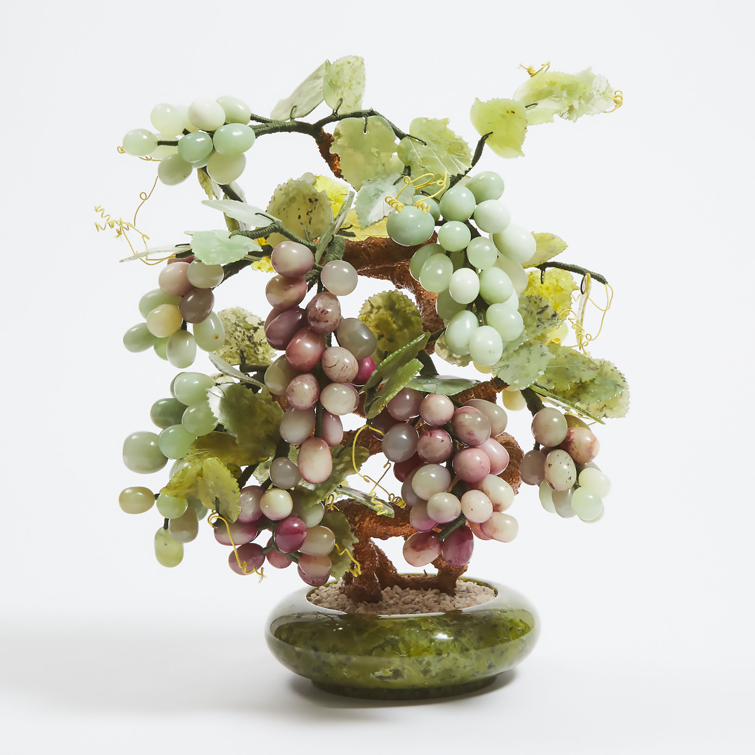 A Jade and Hardstone ‘Grape'
