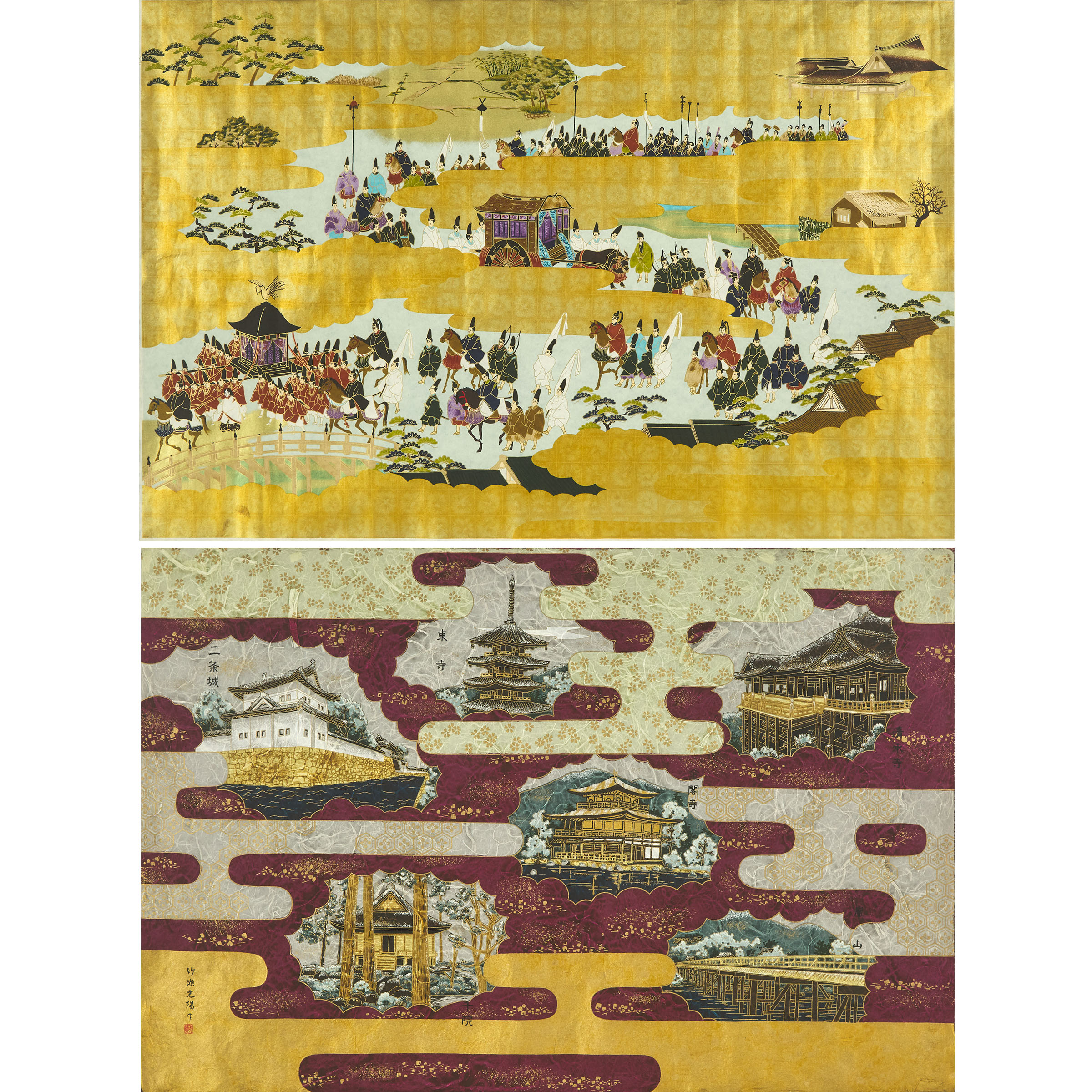 A Pair of Japanese Paintings of