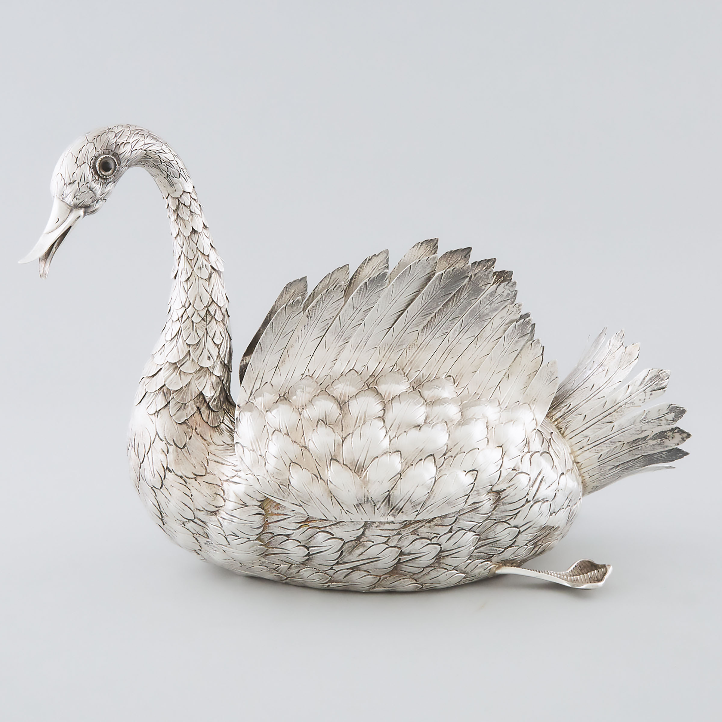 Portuguese Silver Swan Tureen, Manuel