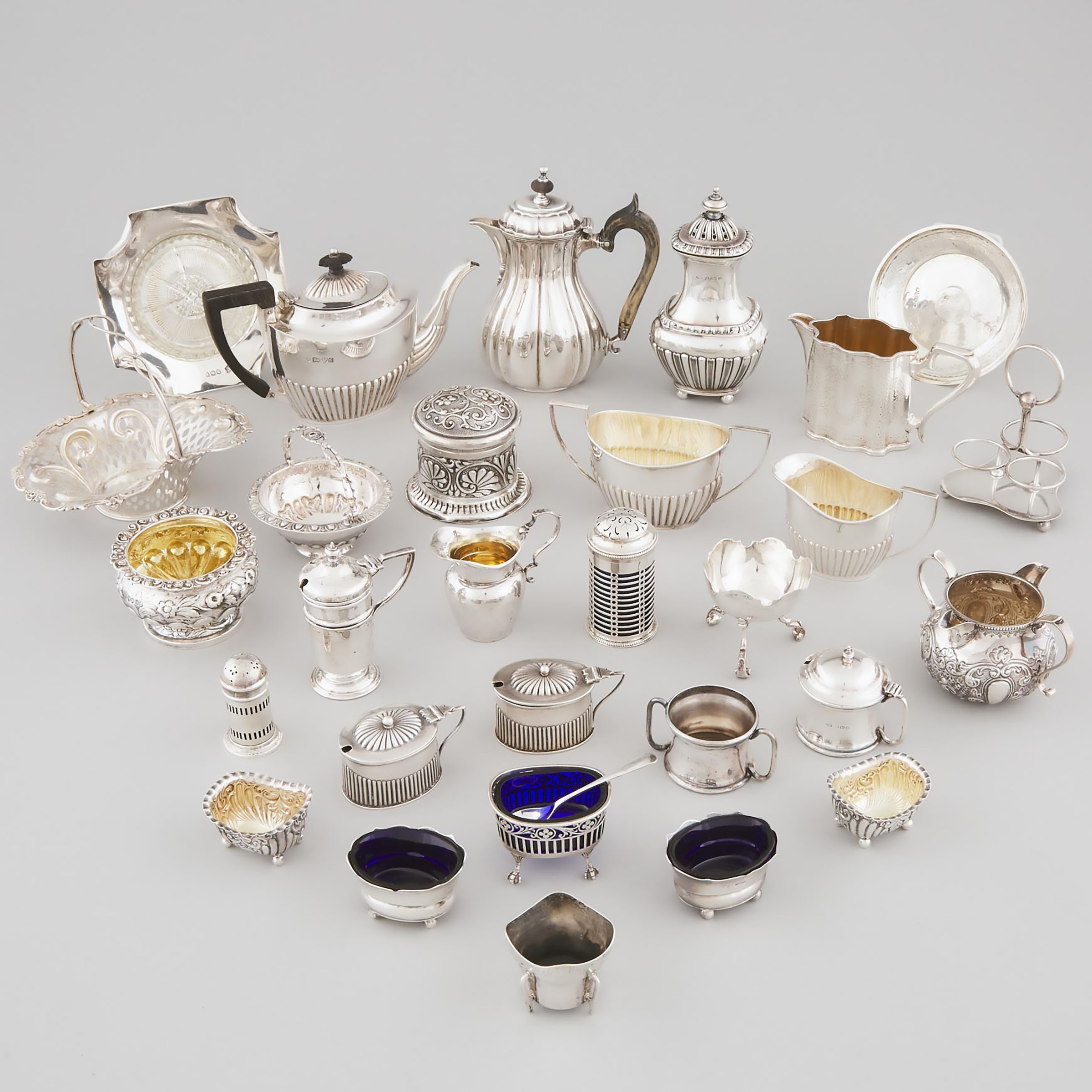 Group of English Silver, 19th/20th