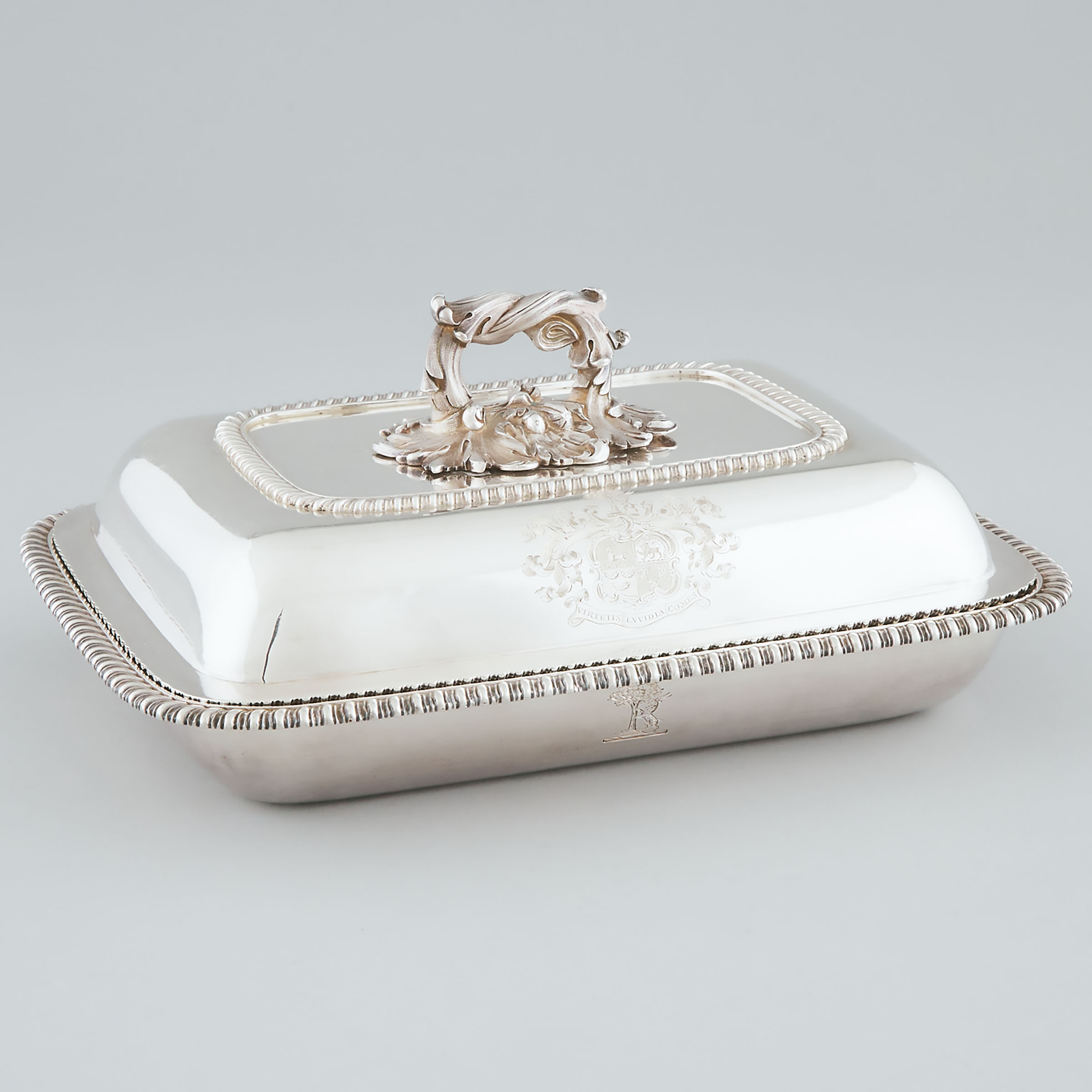 Victorian Silver Rectangular Covered