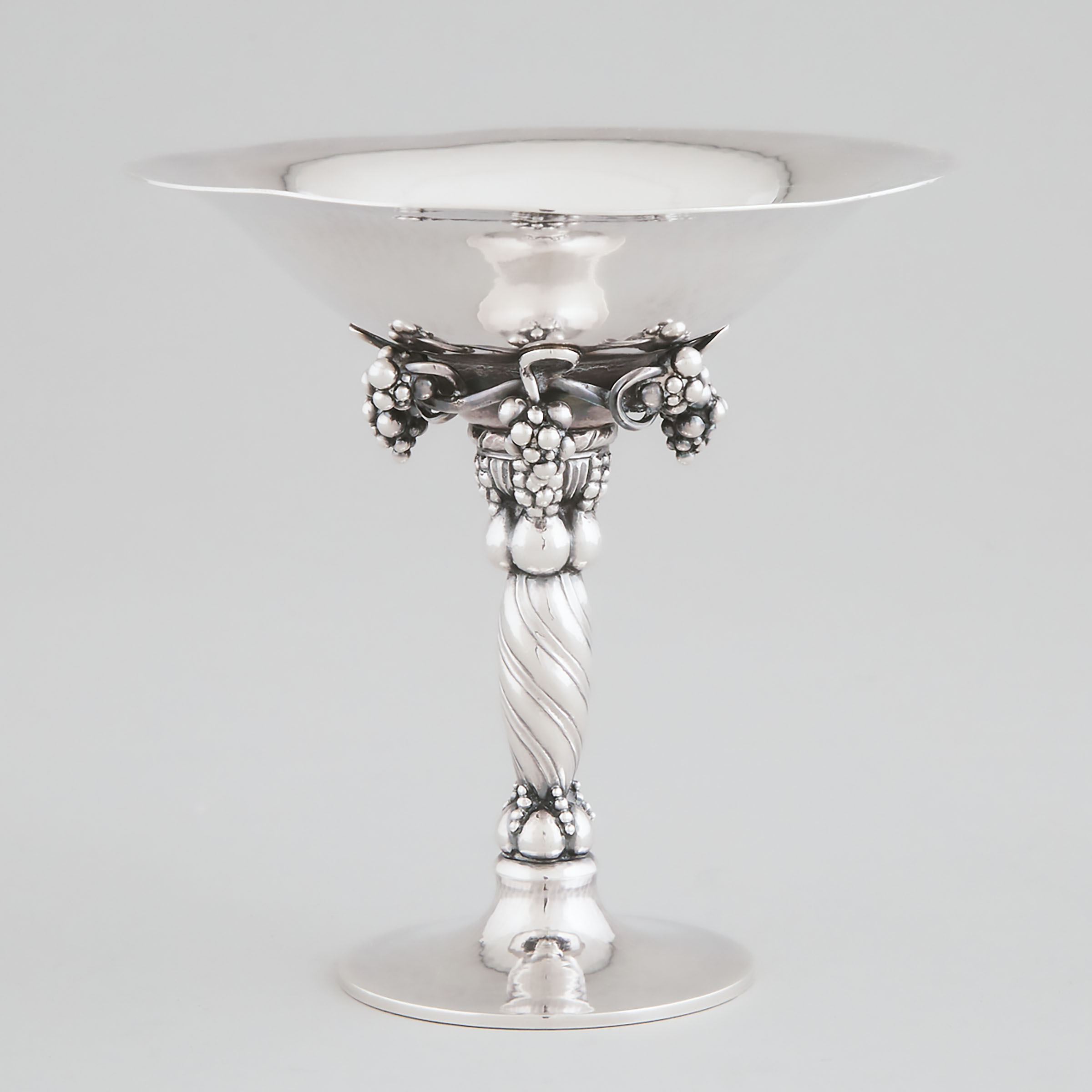 Danish Silver Pedestal Footed Comport  3ac311