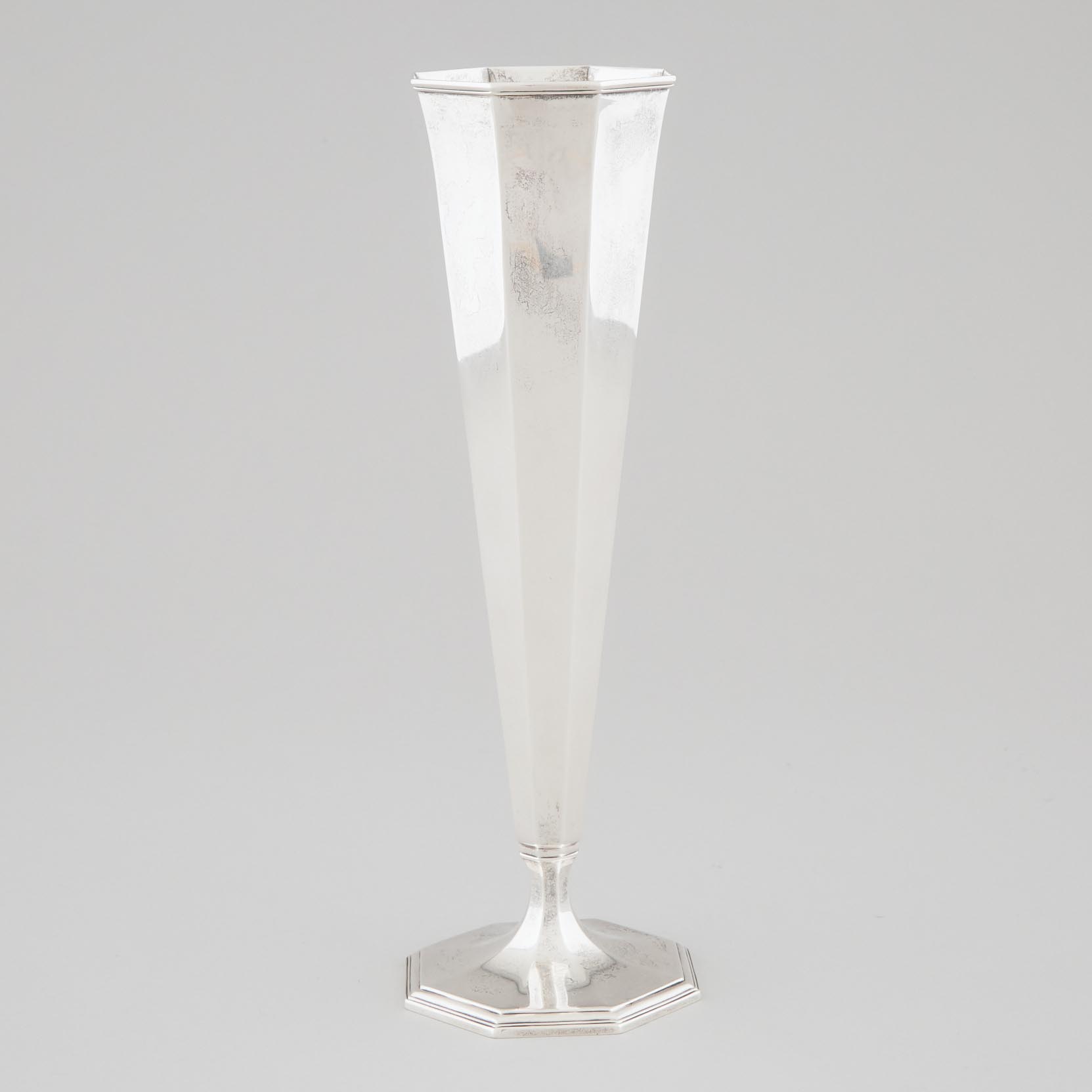 American Silver Octagonal Vase  3ac34f