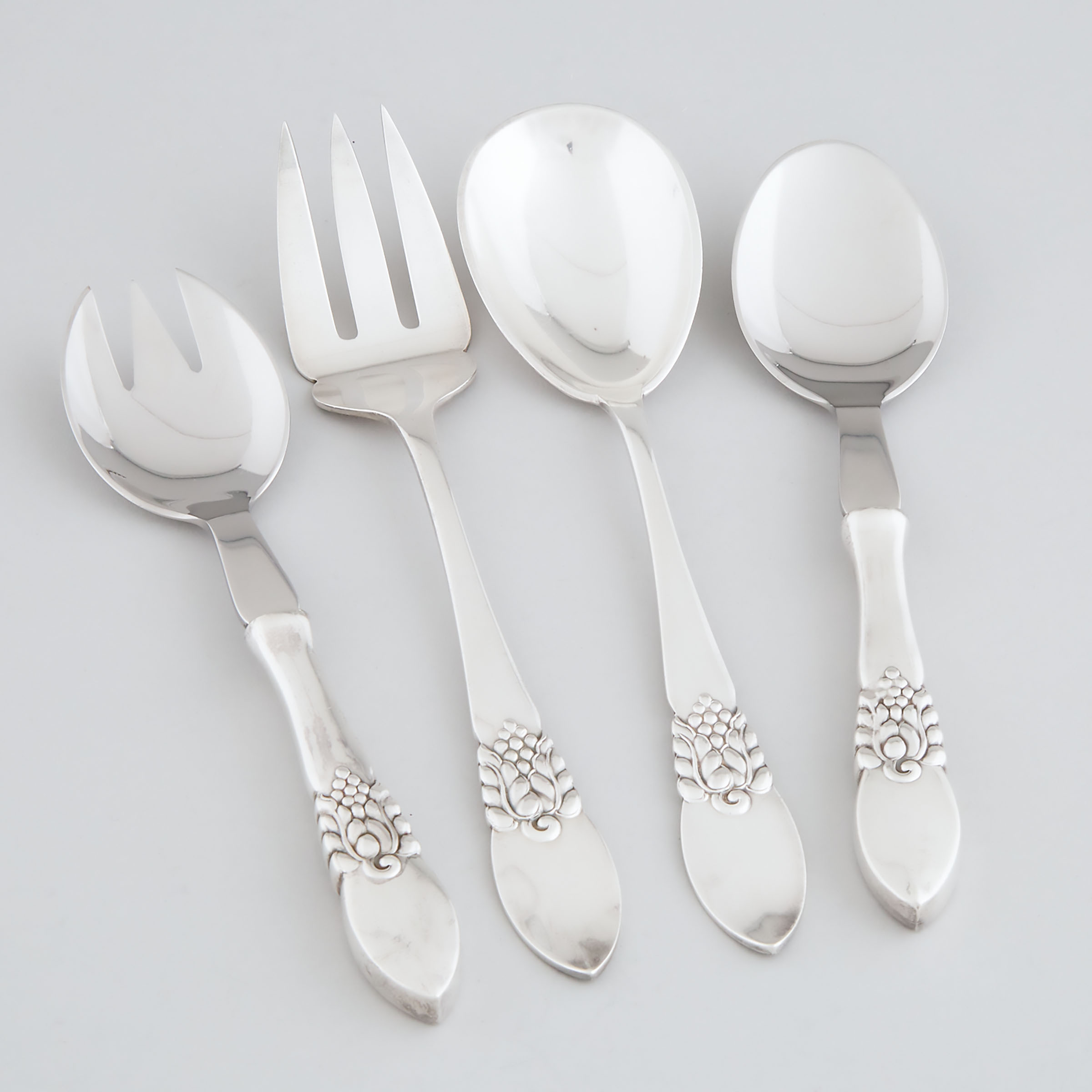Two Pairs of Canadian Silver Salad