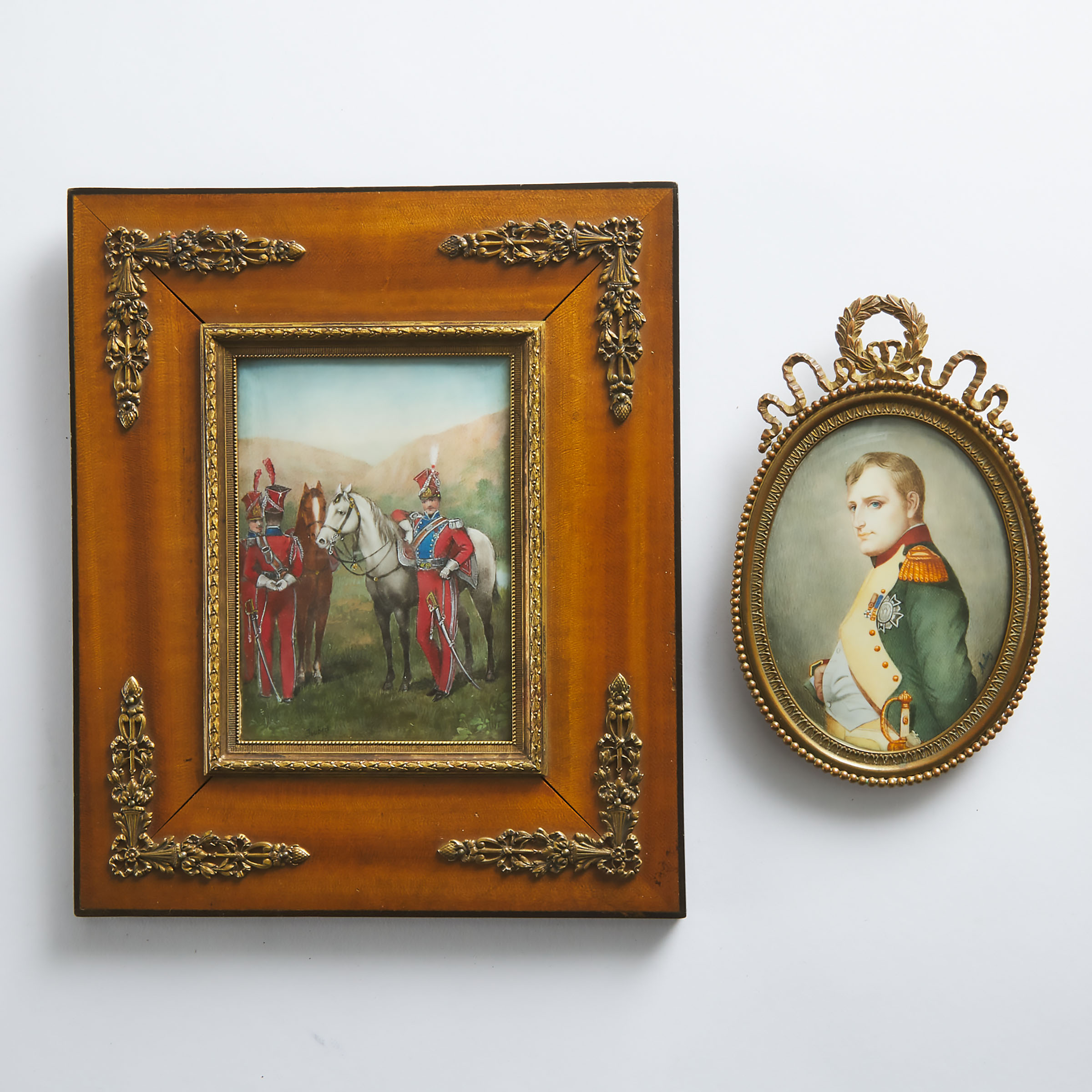 Two Napoleonic MIniature Pictures  3ac366