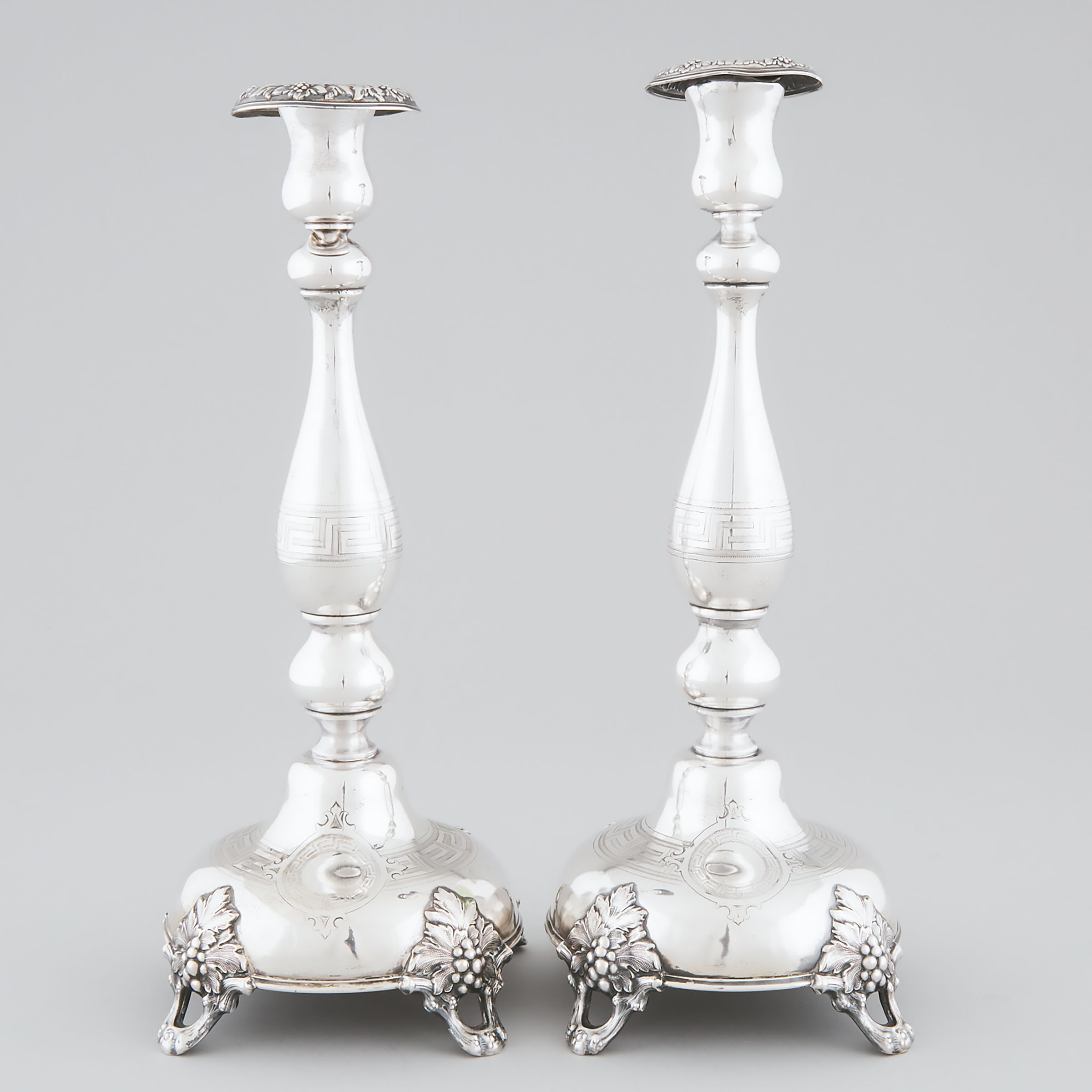 Pair of German Silver Candlesticks  3ac369