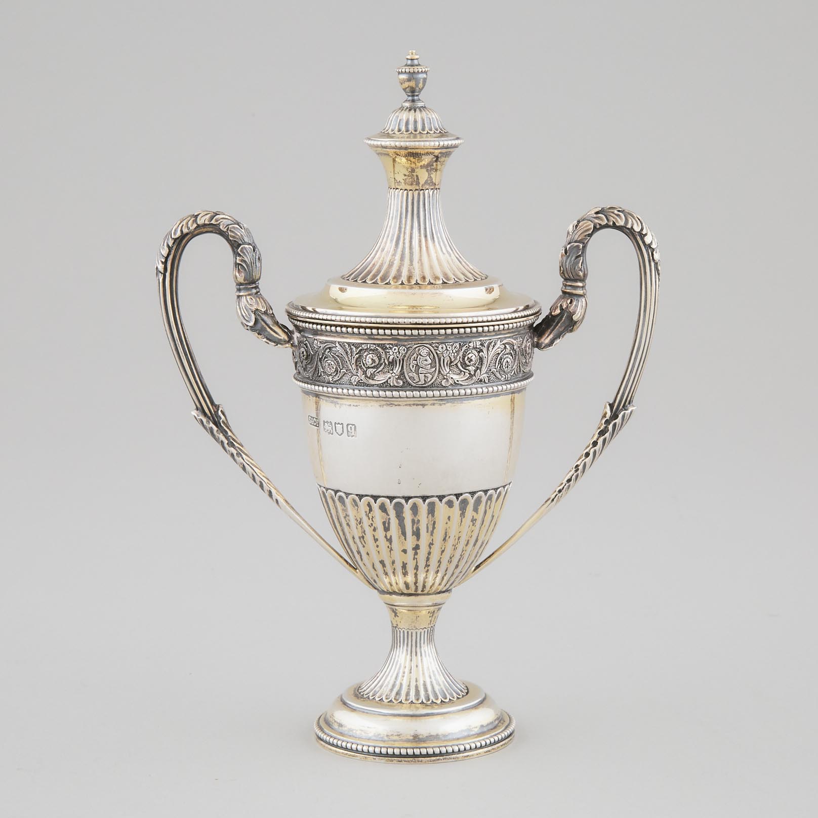 English Silver Parcel-Gilt Two-Handled