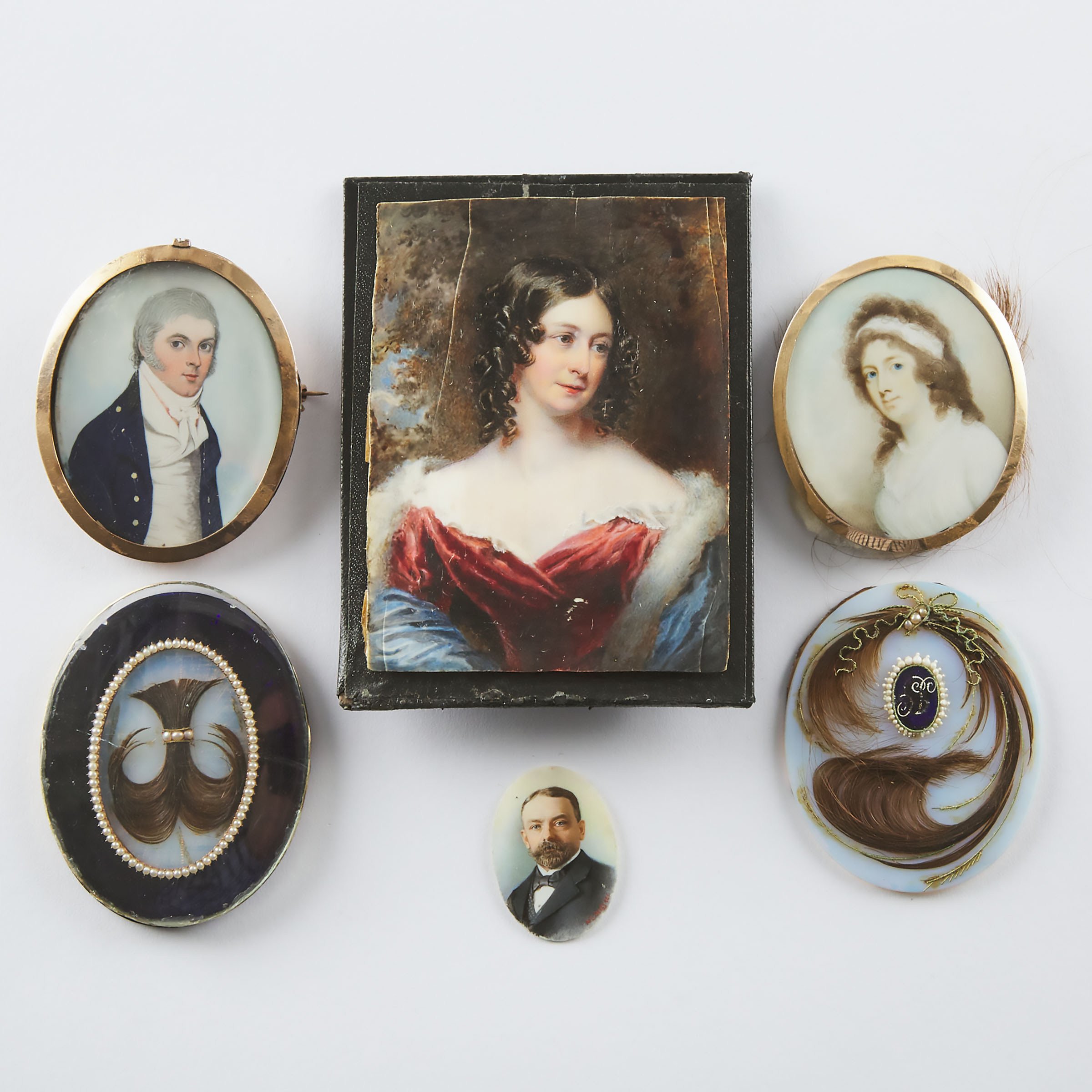 Group of Portrait Miniature Components  3ac392