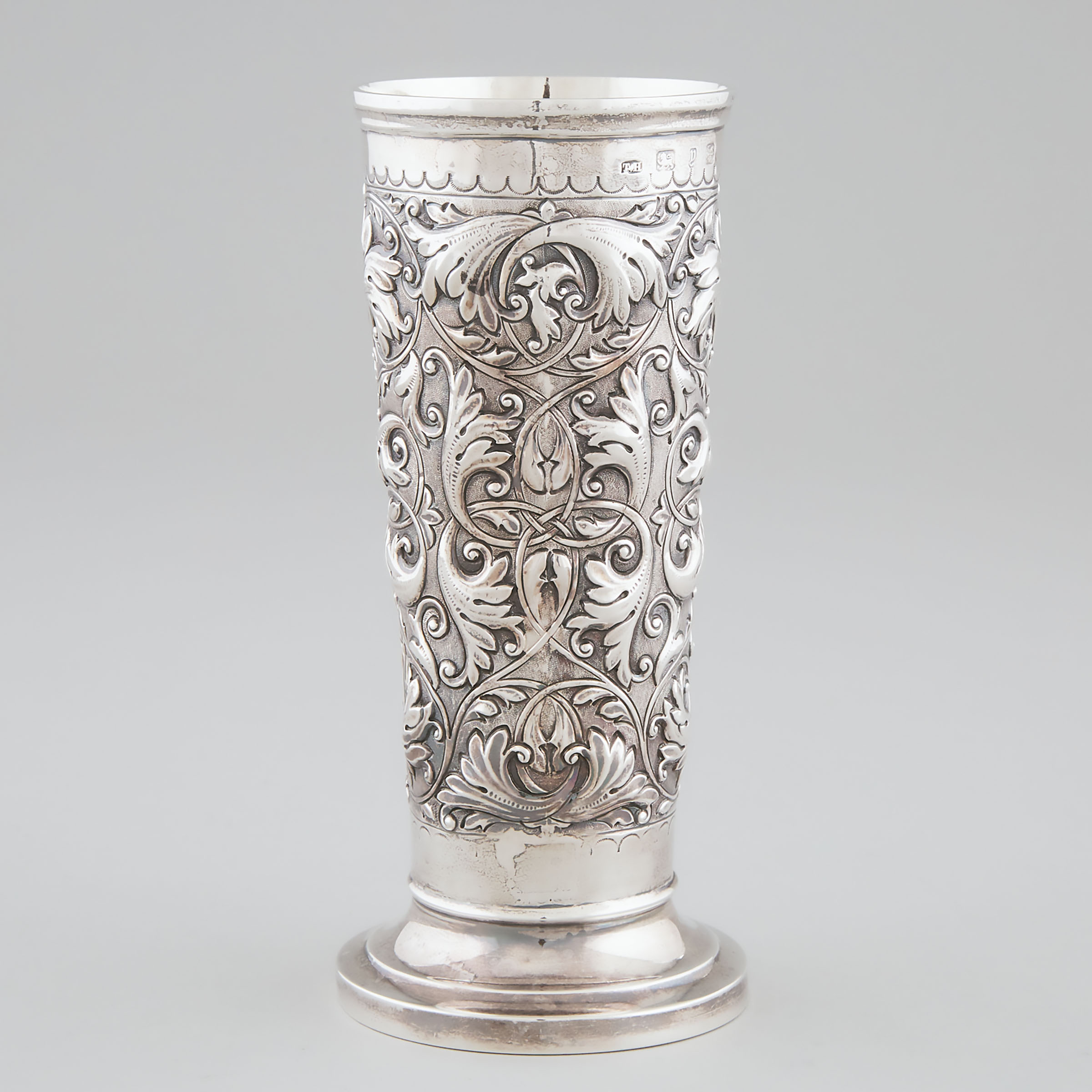 Late Victorian Silver Vase Thomas 3ac395
