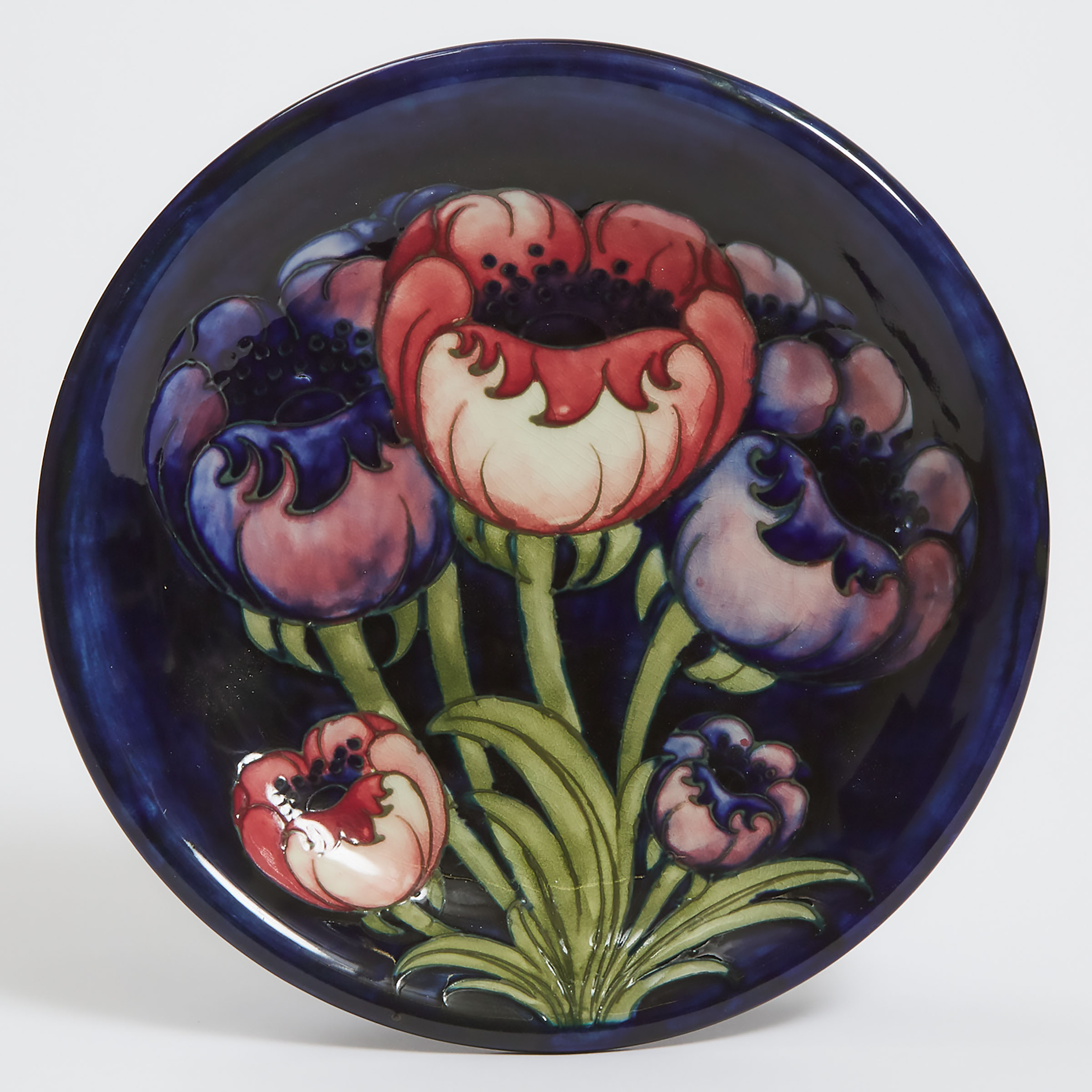 Moorcroft Poppy Plate, c.1925 