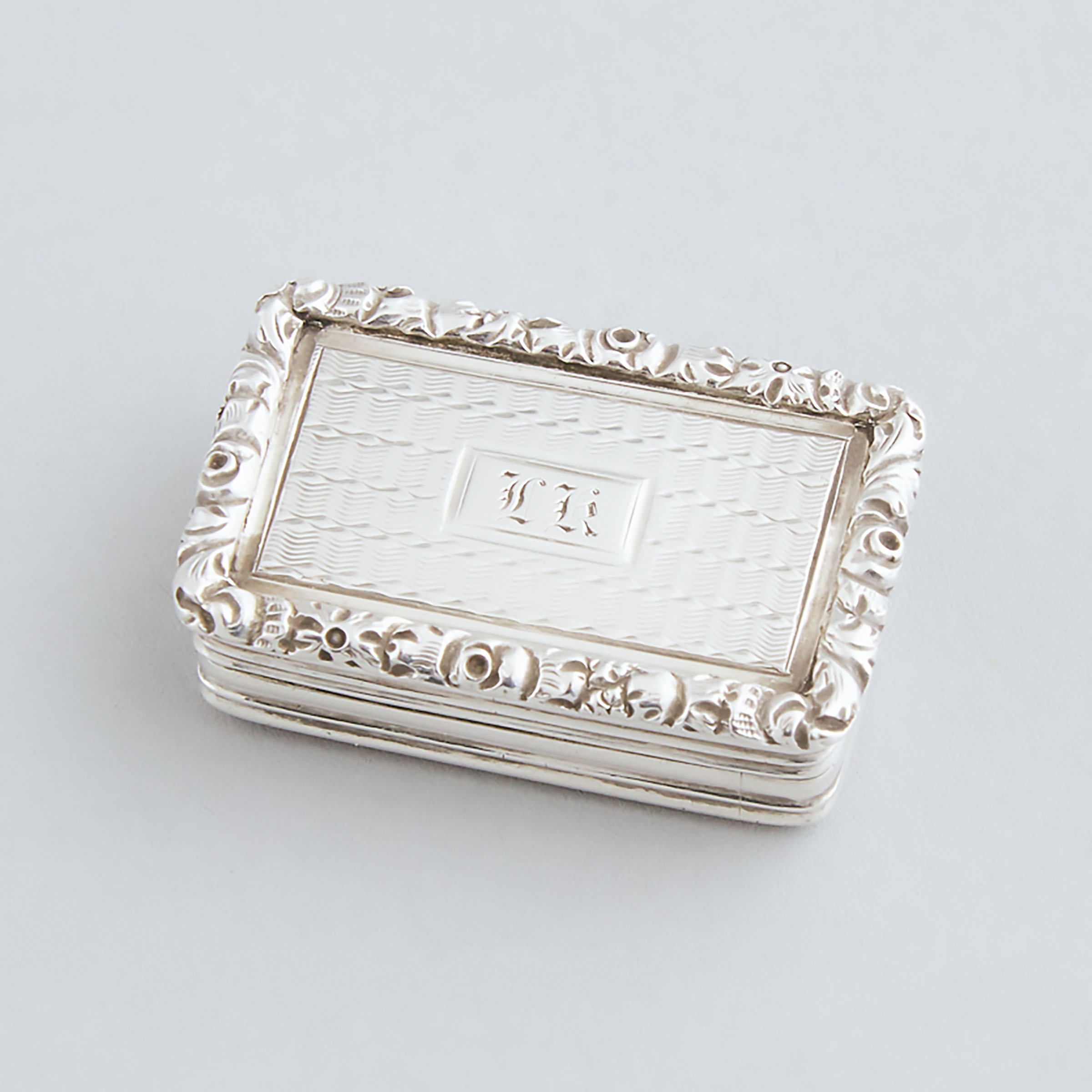 William IV Silver Rectangular Vinaigrette,