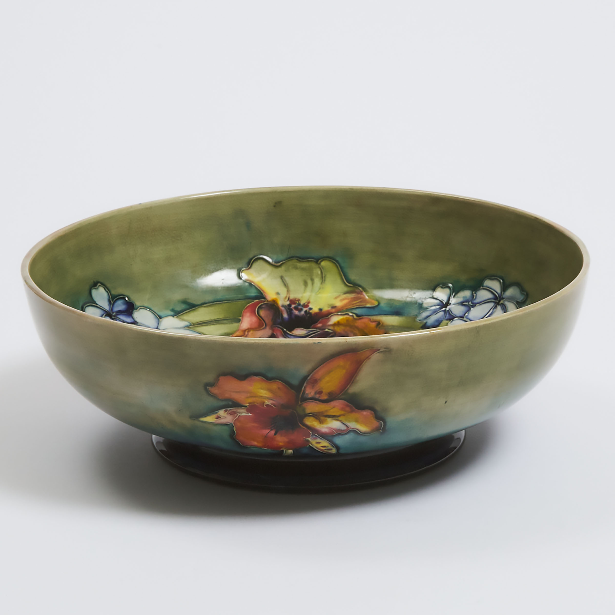 Moorcroft Flambé Orchids Fruit Bowl,