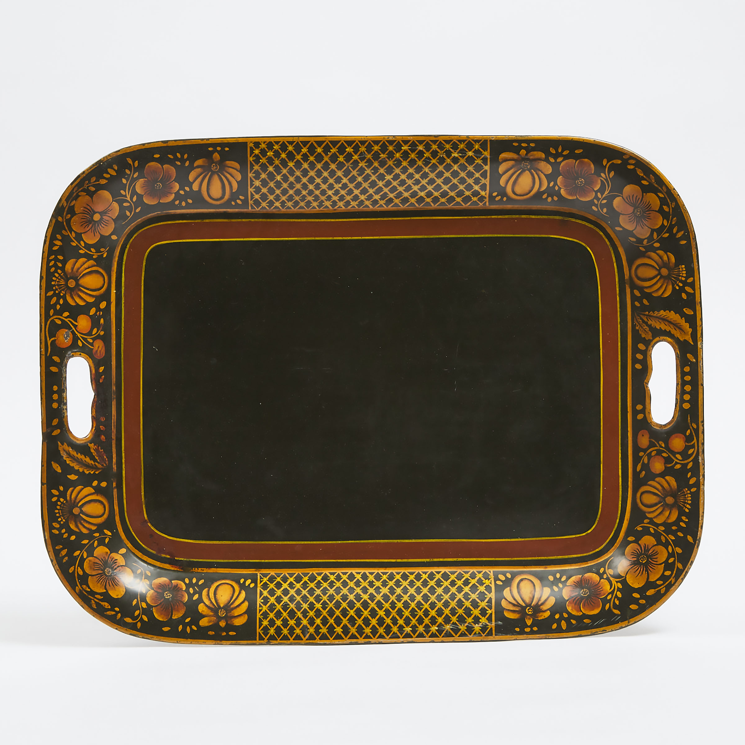 French Tole Tea Tray, 19th/early