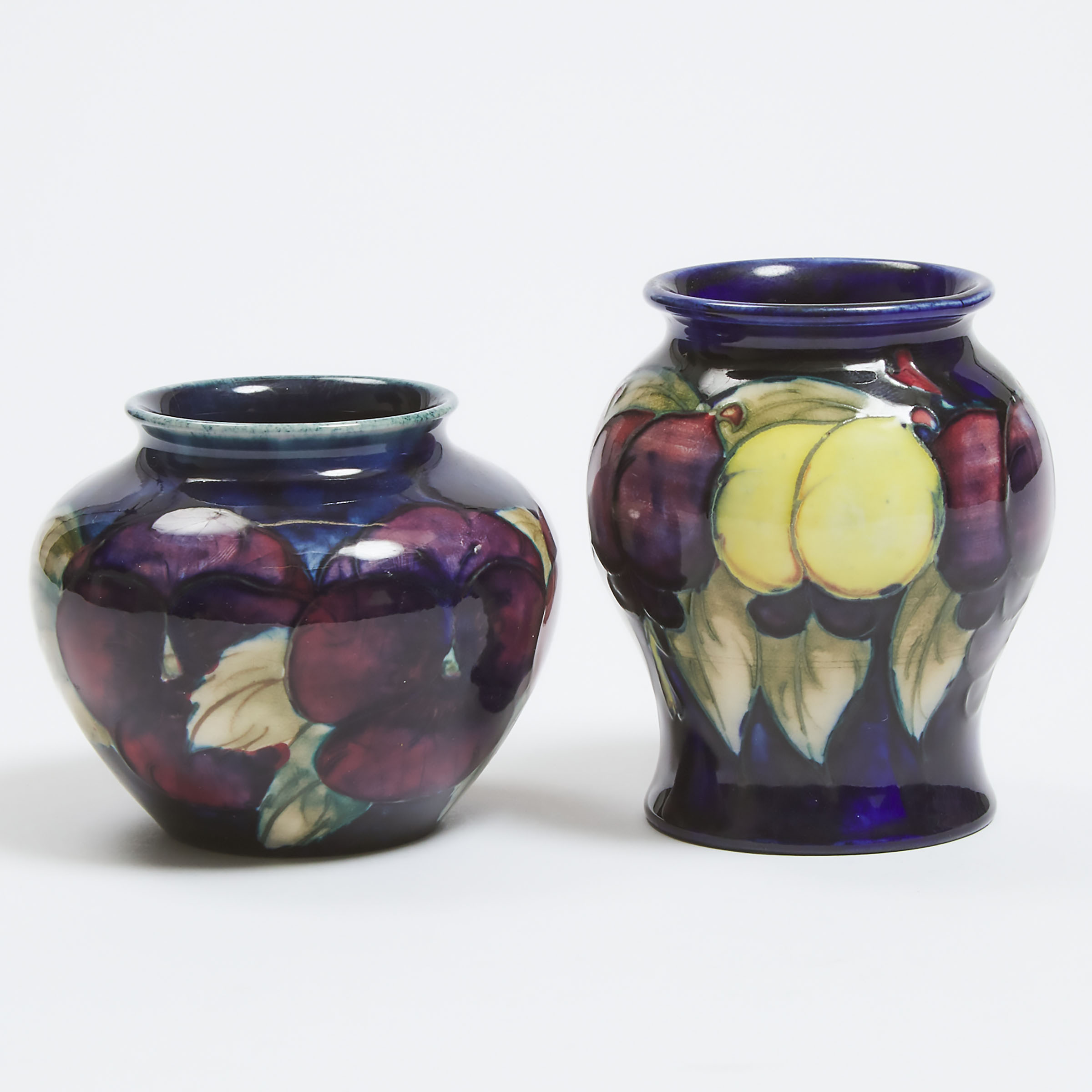 Two Moorcroft Wisteria or Pansy Small