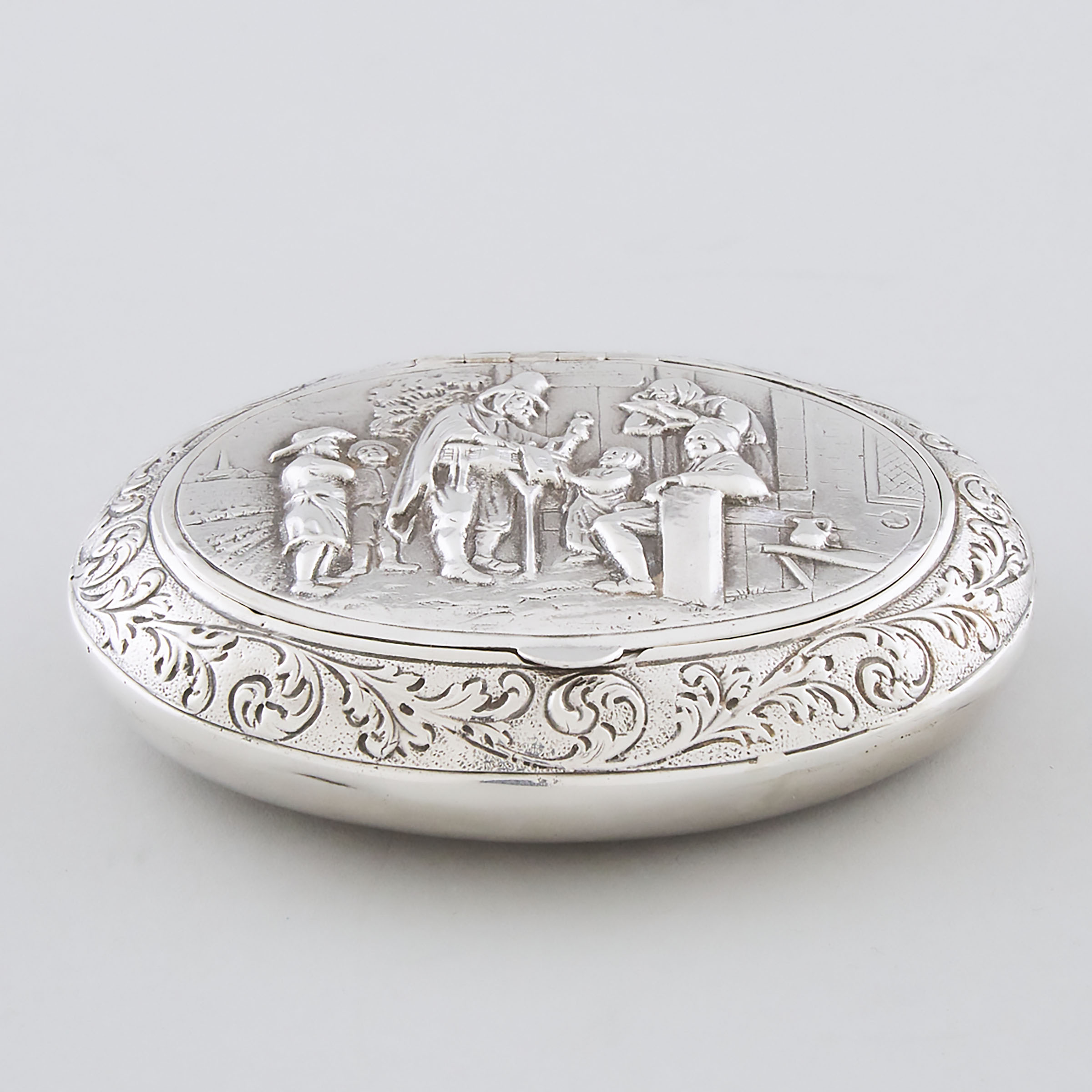 Dutch Silver Oval Snuff Box, late