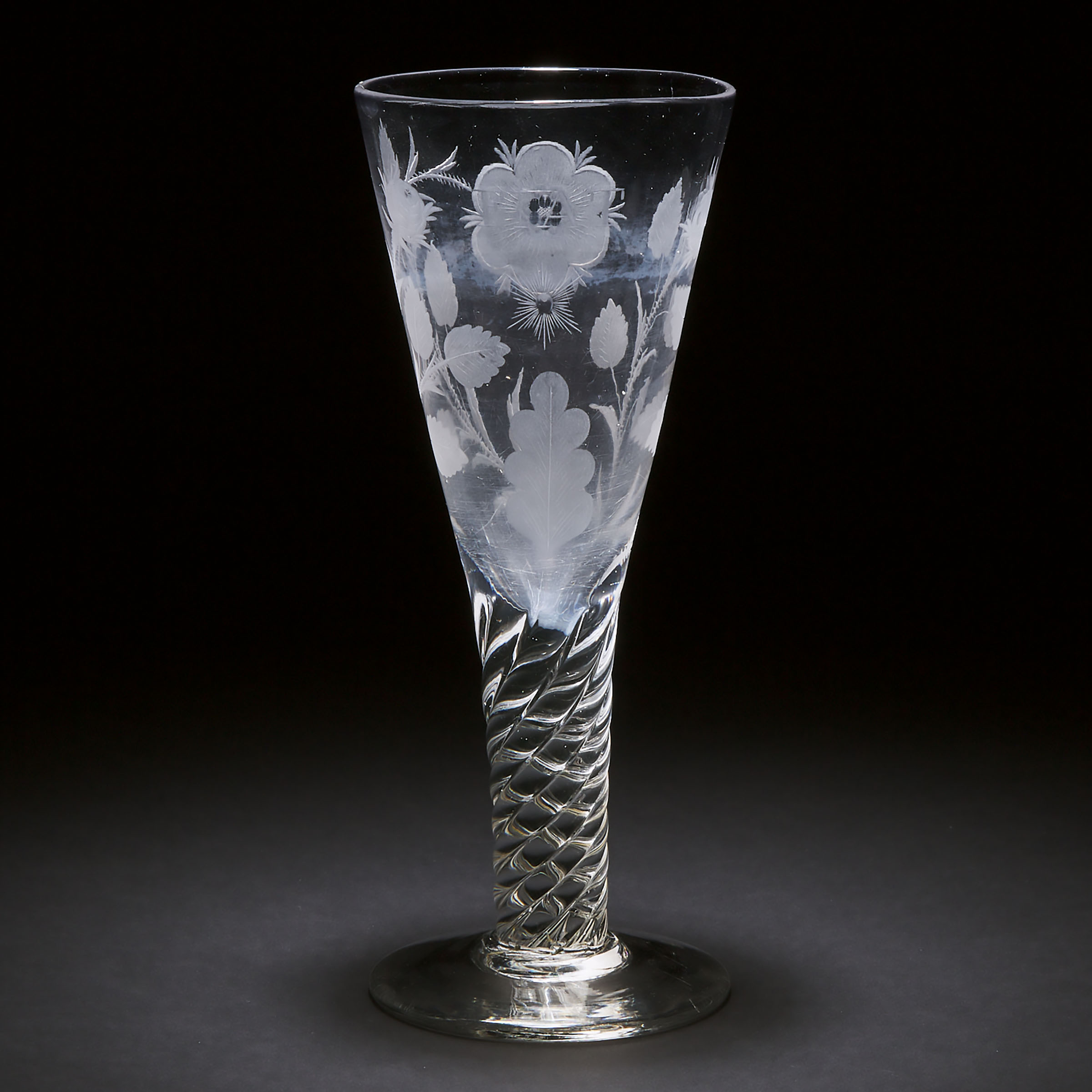 'Jacobite' Engraved Glass Large