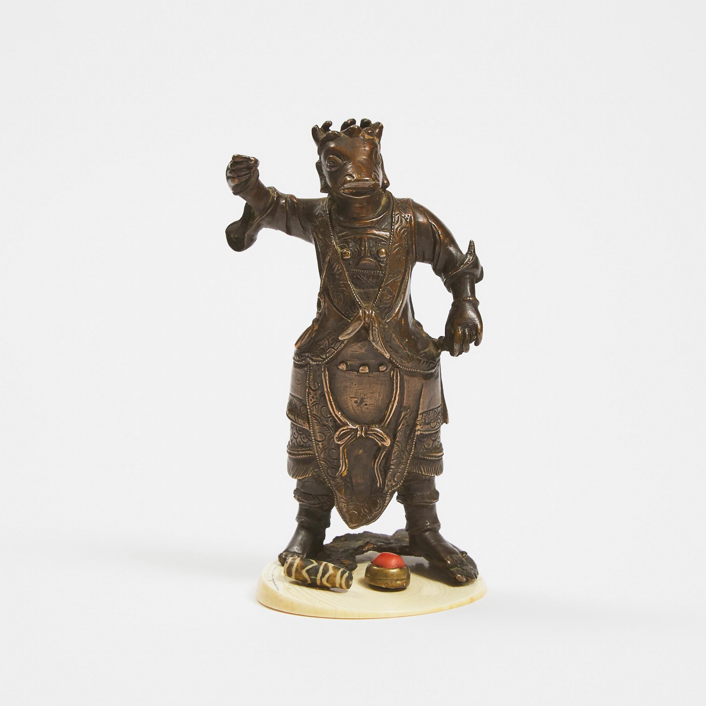 A Bronze Figure of Deity Ming 3ac4a0