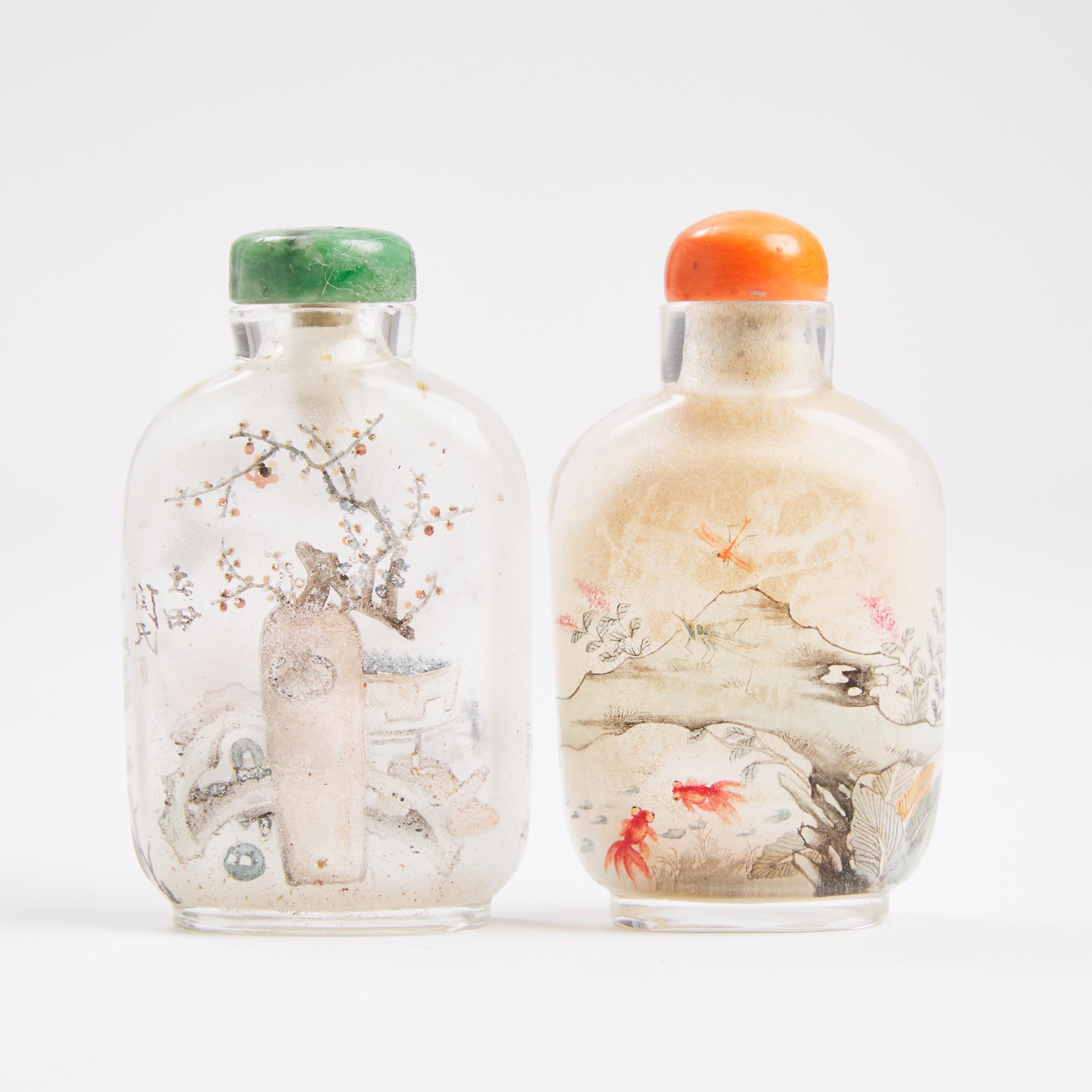 Two Inside-Painted Snuff Bottles,