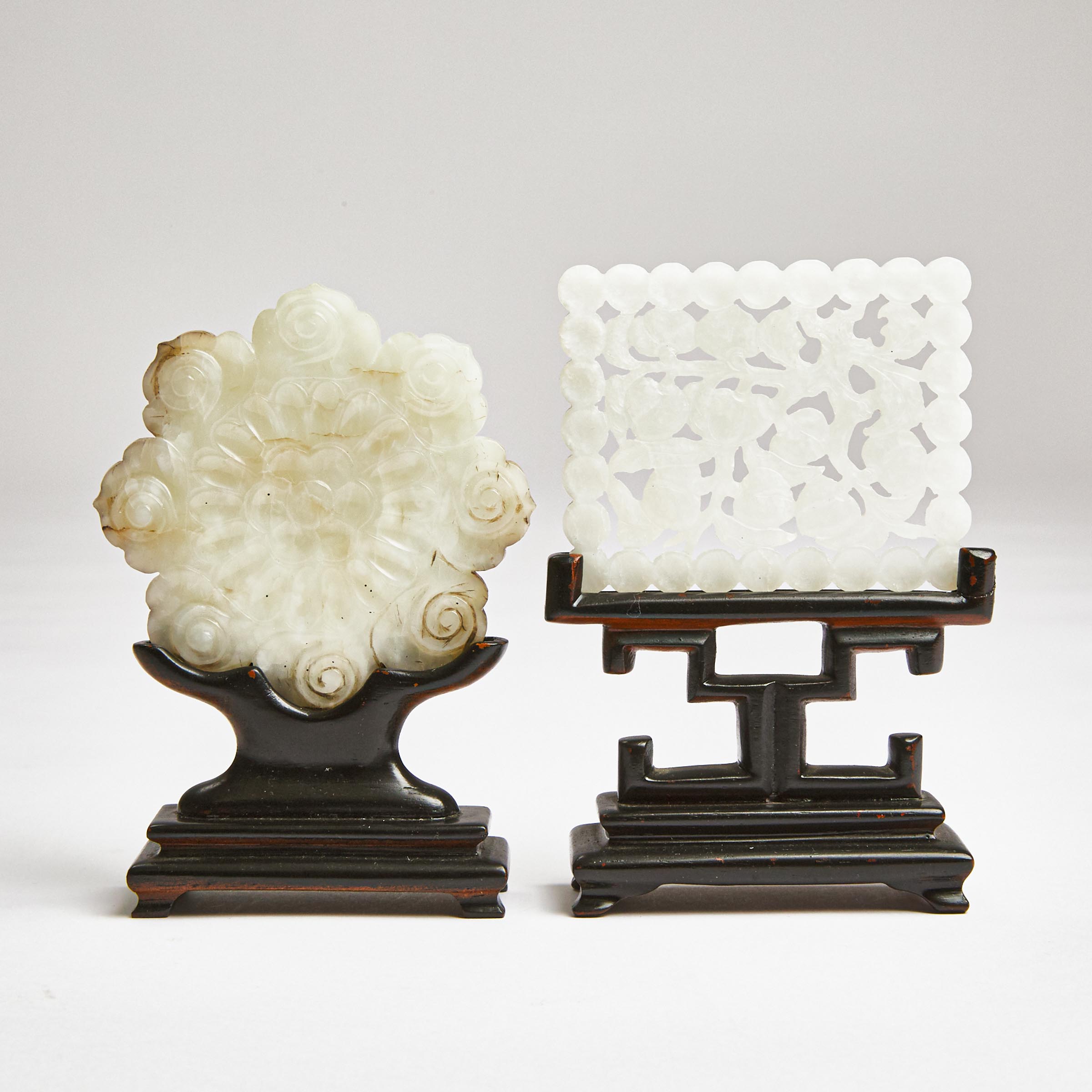 Two White Jade Plaques Ming Dynasty 3ac4dd