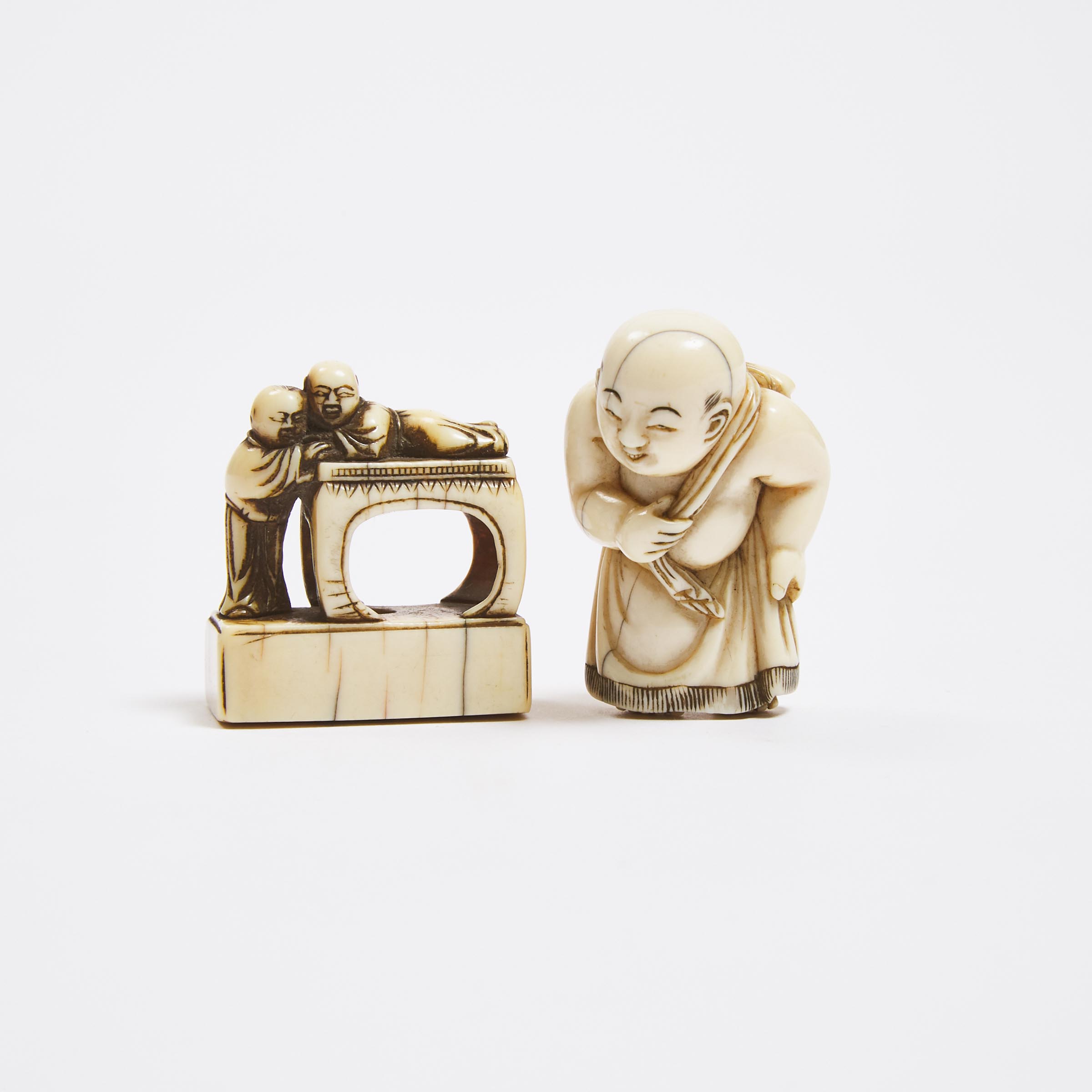 An Ivory Netsuke of a Child Sumo 3ac4f0