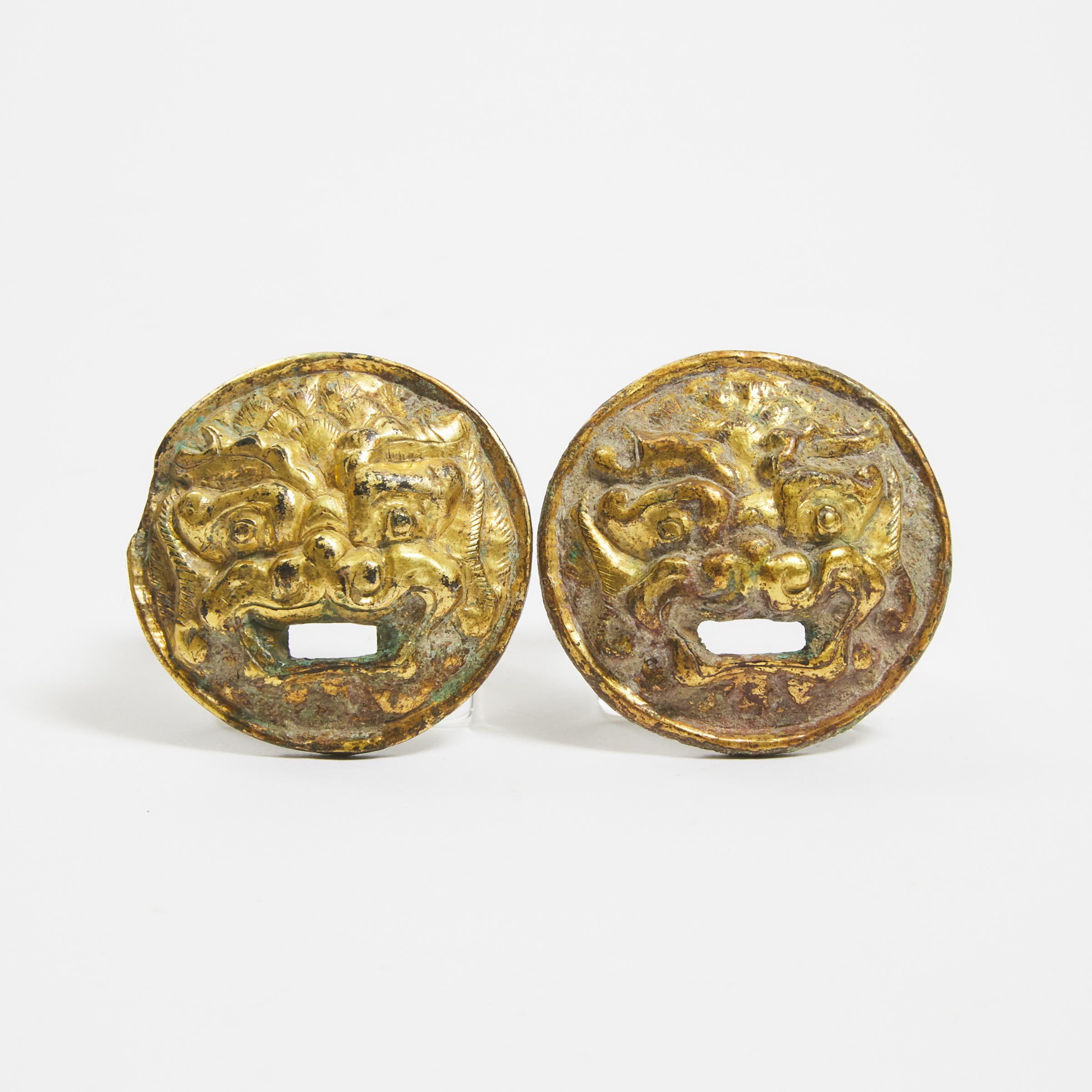 A Pair of Gilt Bronze Mythical 3ac505