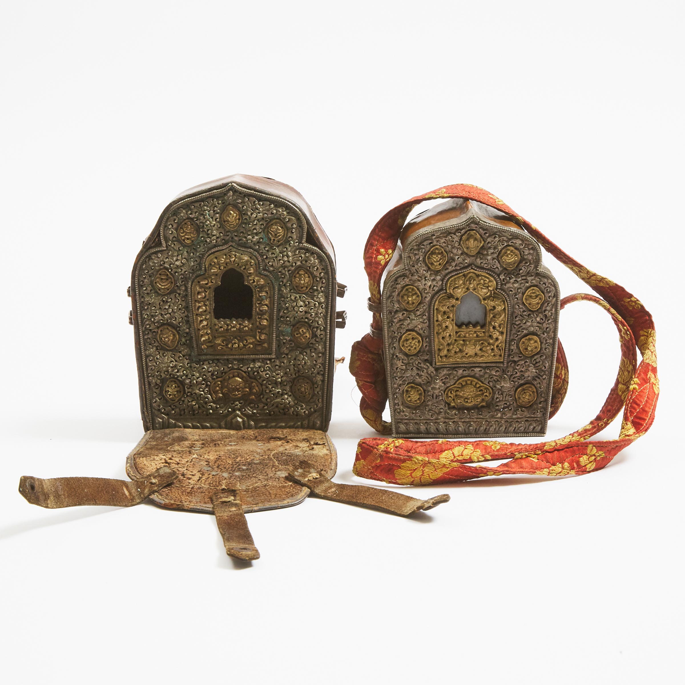 Two Tibetan Silver Metal and Brass 3ac51b