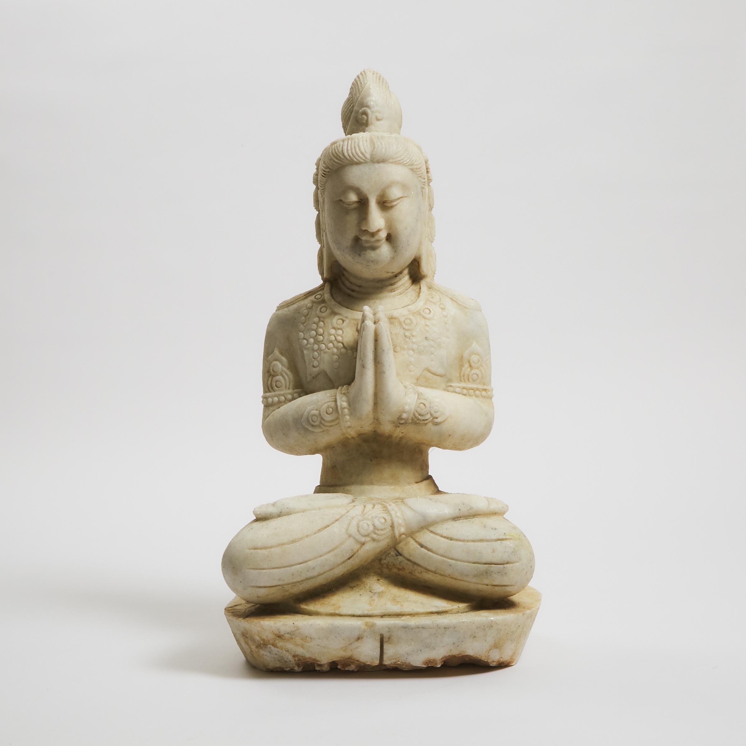 A Chinese White Marble Figure of