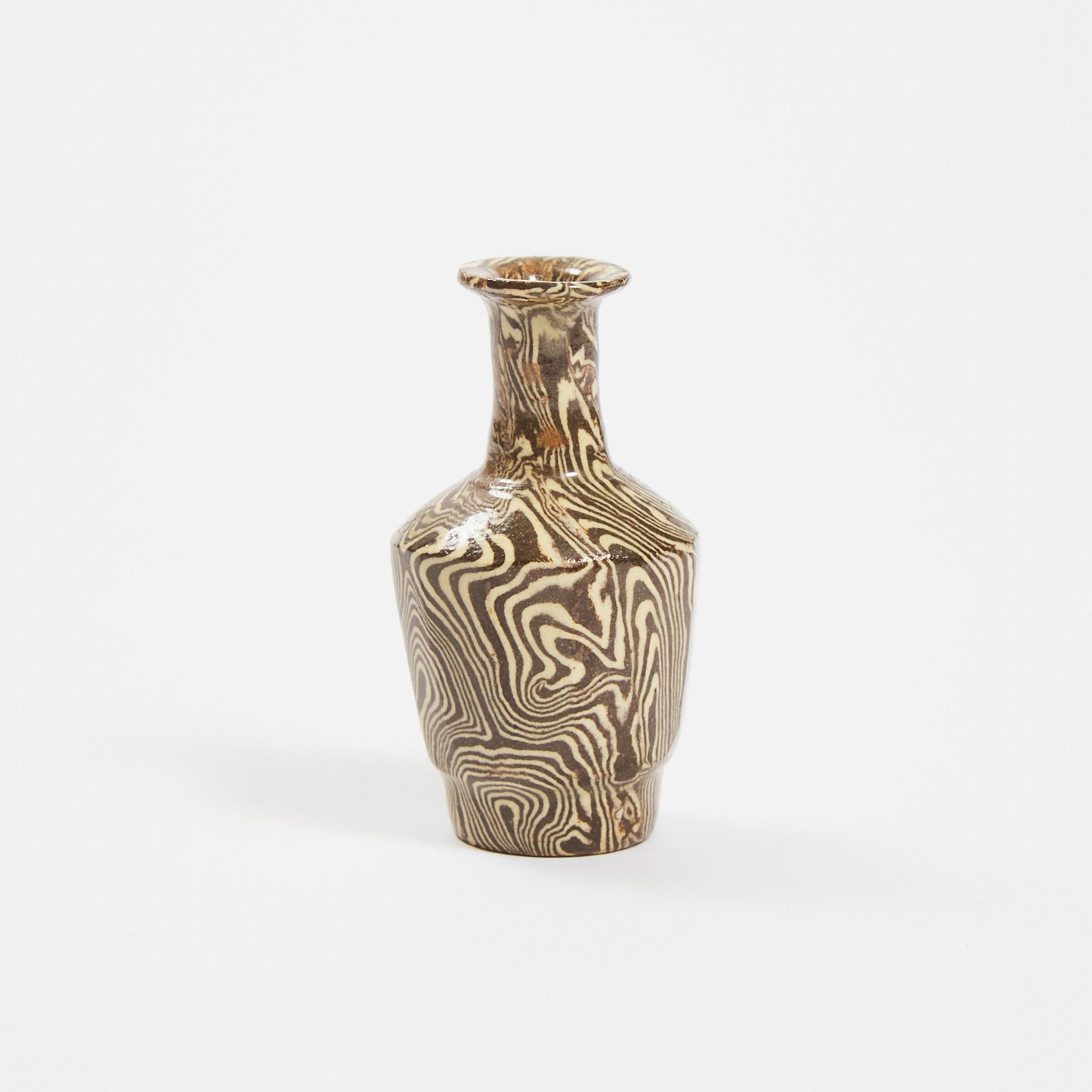 A Small Cizhou Marbled Vase, Song