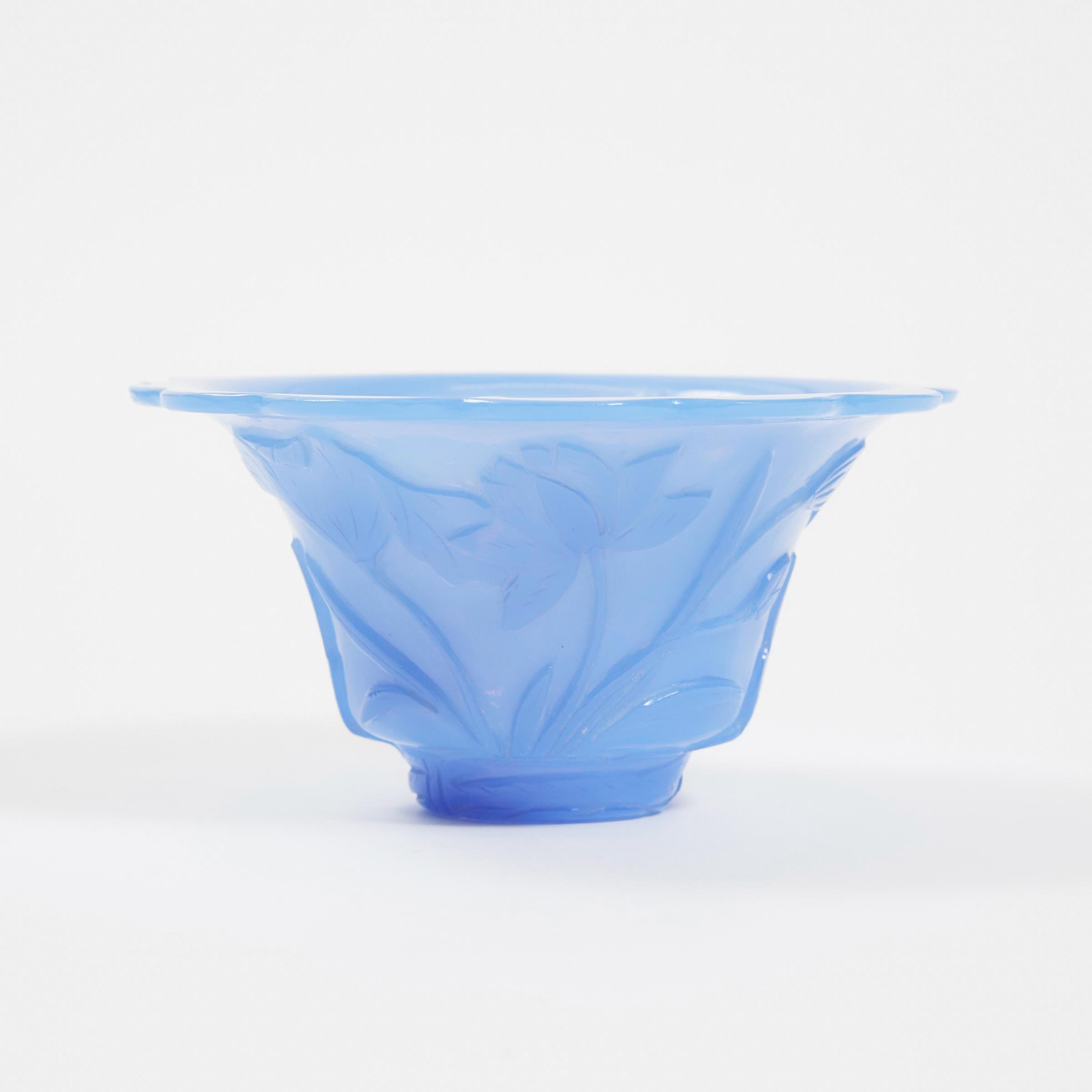 A Blue Peking Glass Bowl, Late