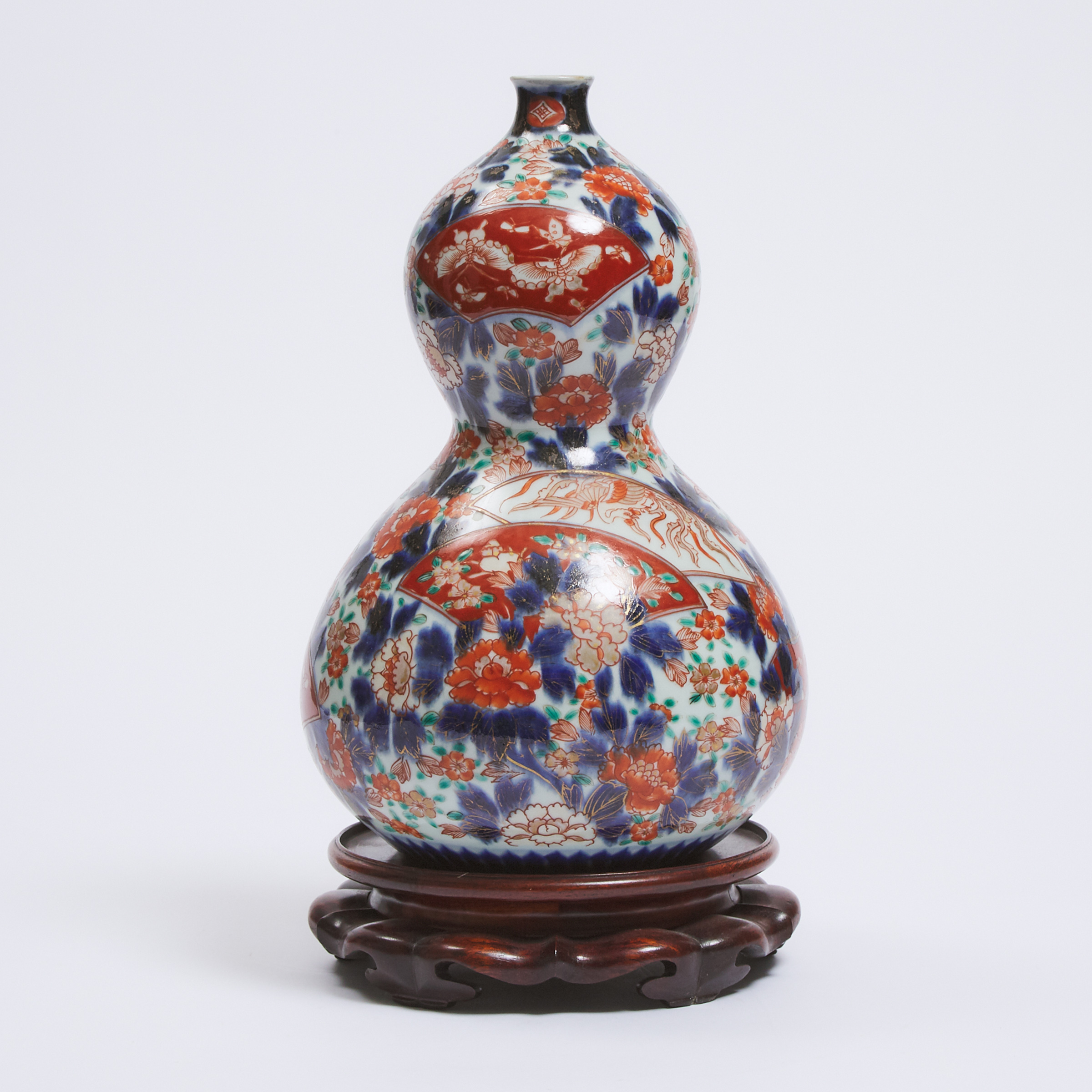 An Imari Double Gourd Vase Meiji 3ac575