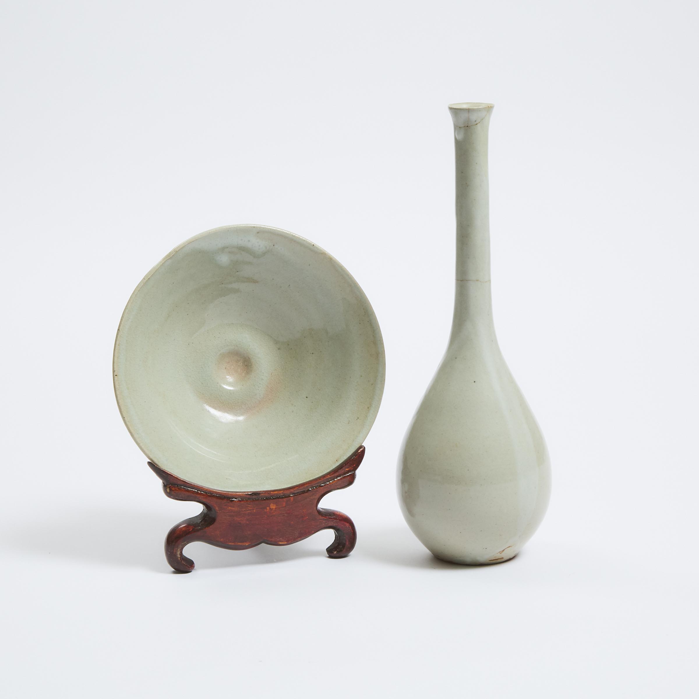 A Pale Glazed Bottle Vase Possibly 3ac5a3