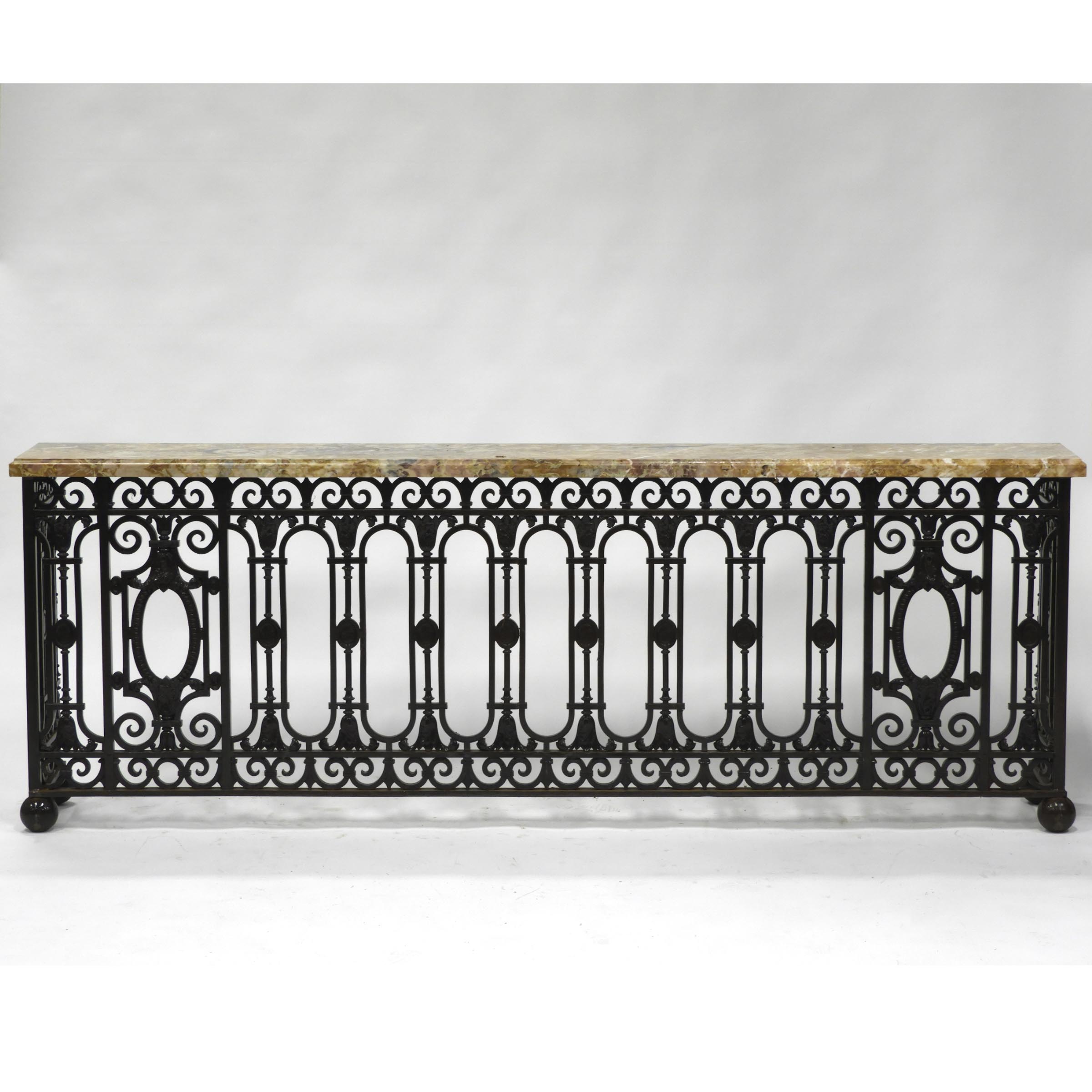 Large Wrought and Cast Iron Console 3ac5b8