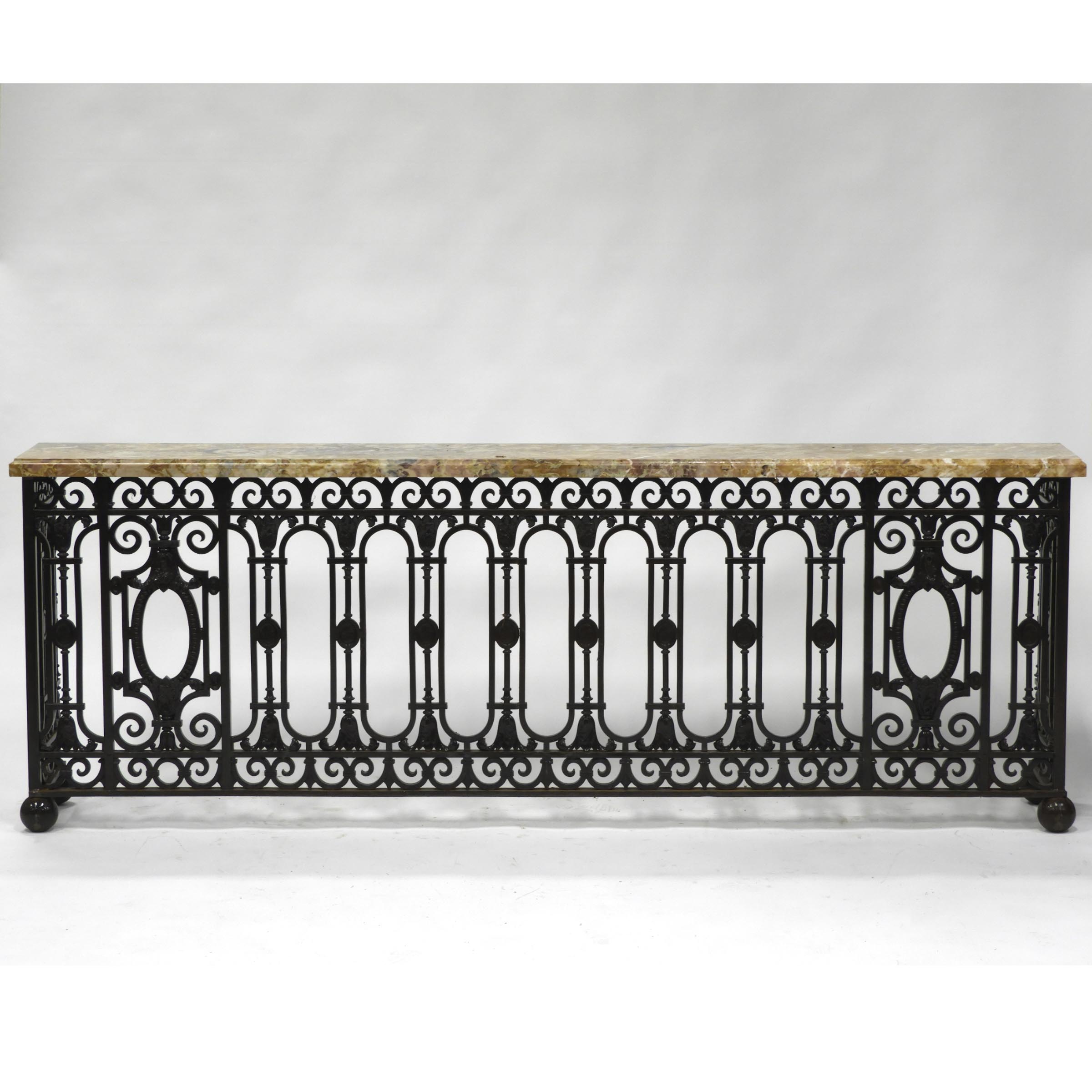Large Wrought and Cast Iron Console 3ac5cb