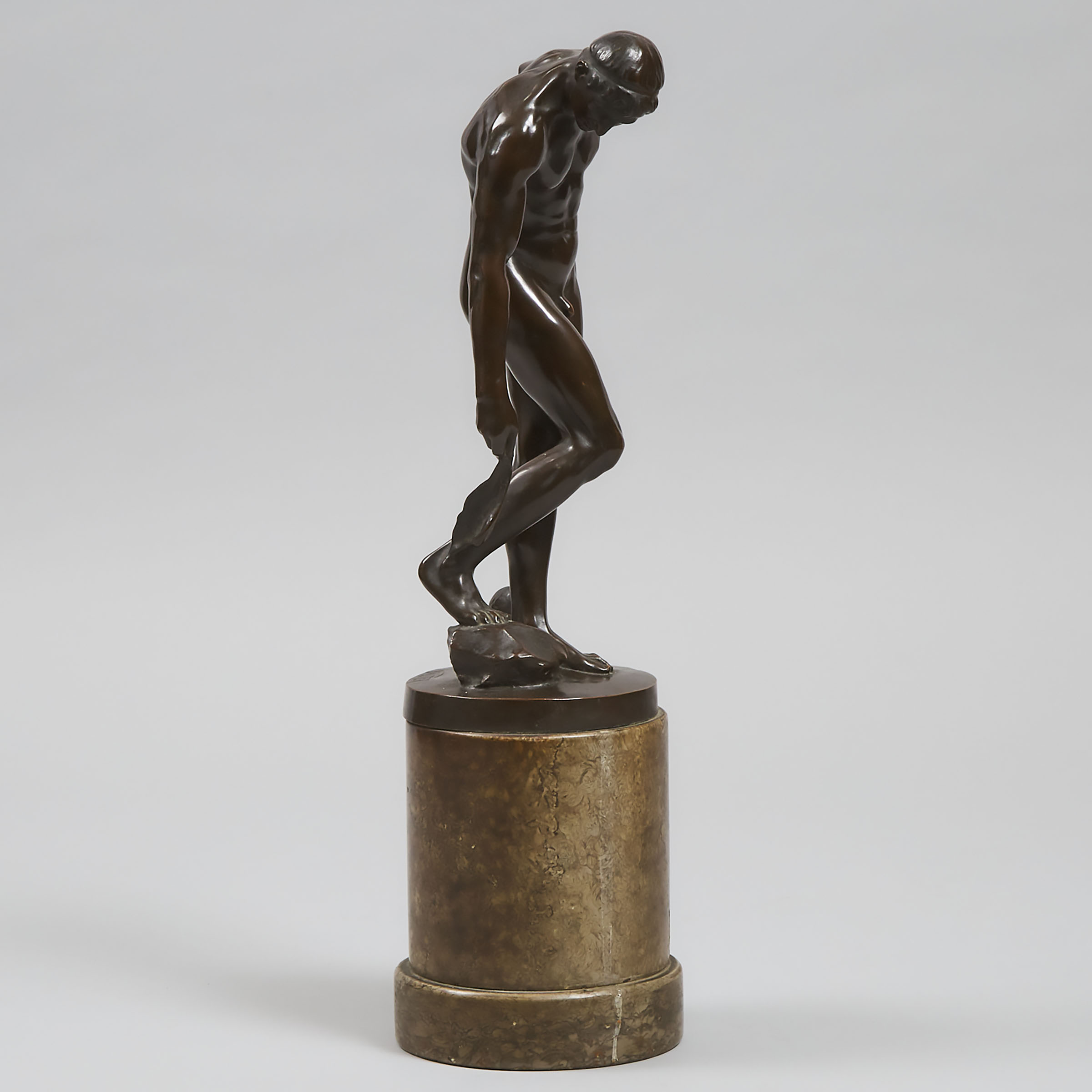 Patinated Bronze Figure of Mercury,
