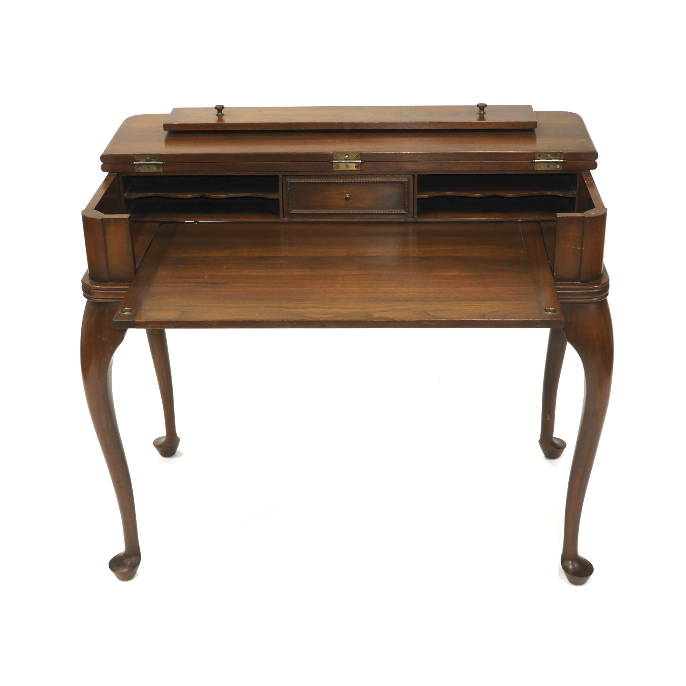 Queen Anne Style Walnut Desk, mid