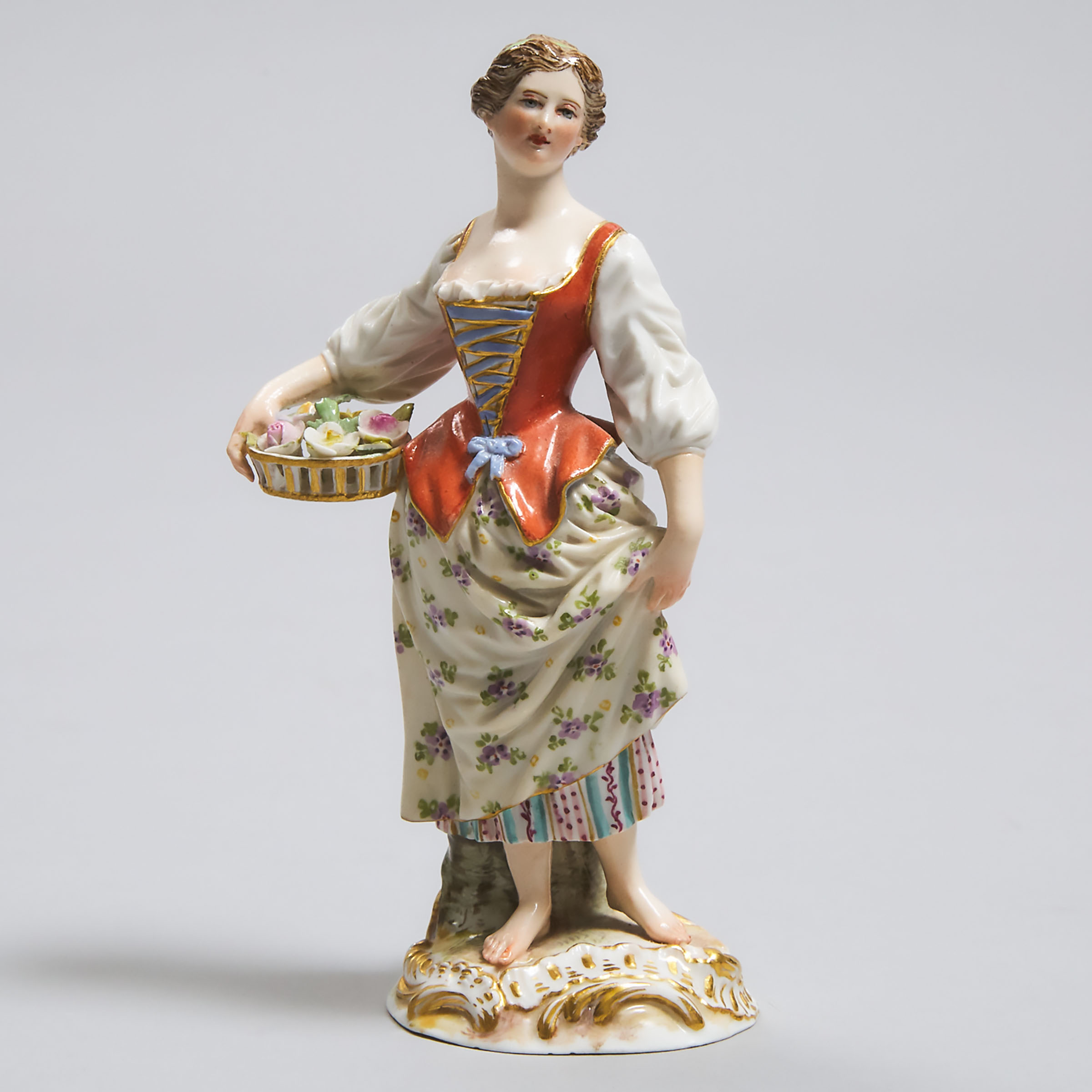 Meissen Figure of a Girl with Basket