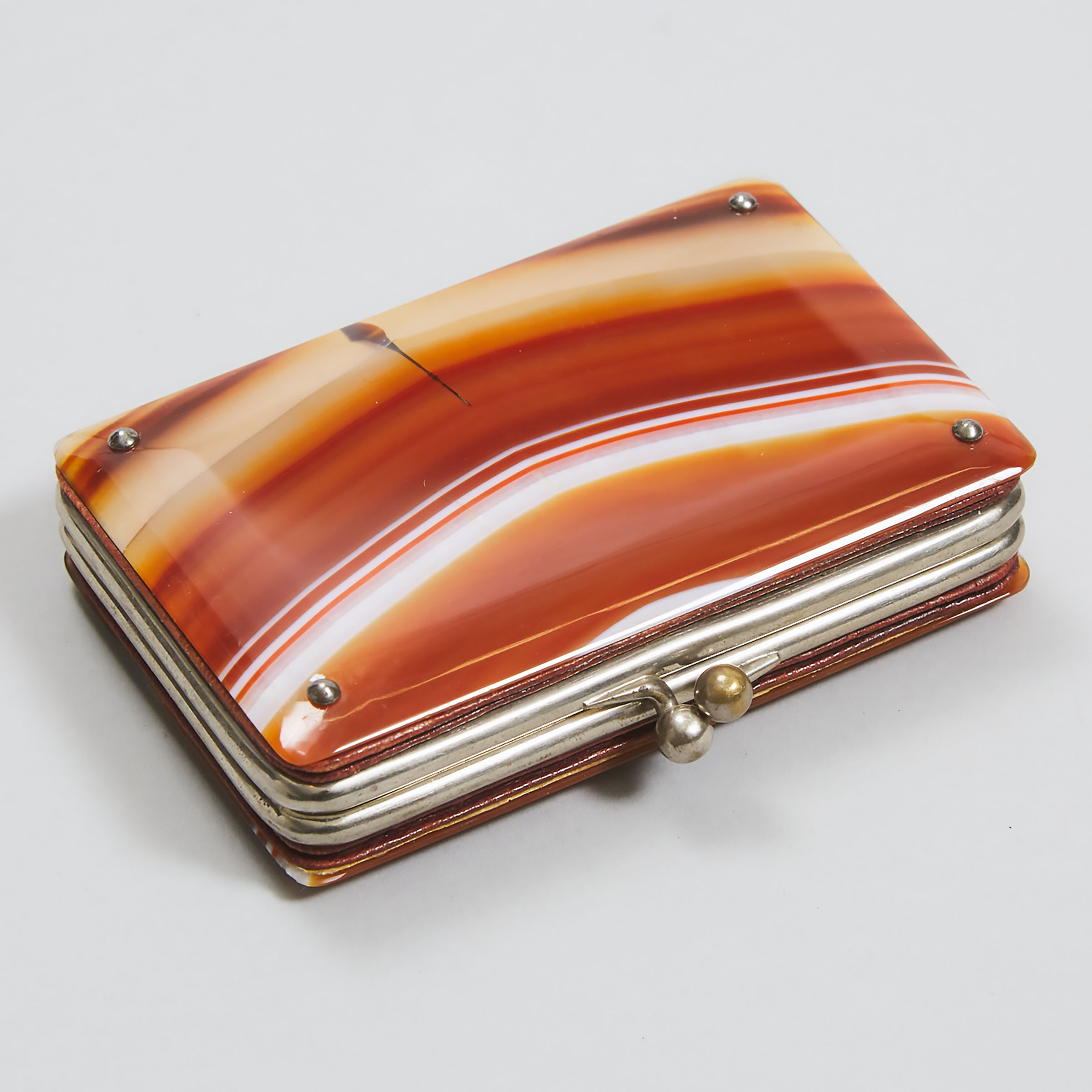 Italian Agate Panelled Change Purse  3ac674