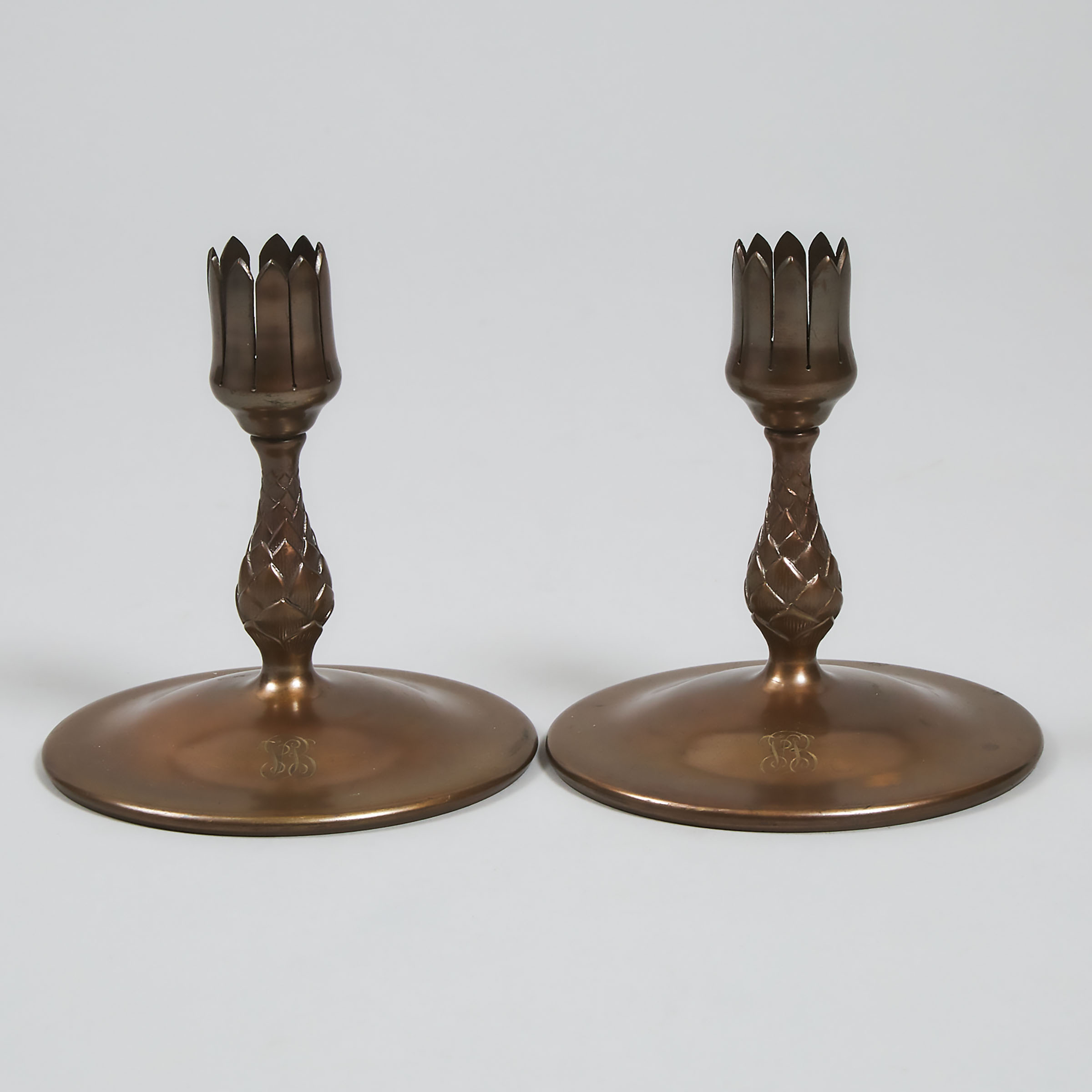 Pair of Tiffany Studios, New York,