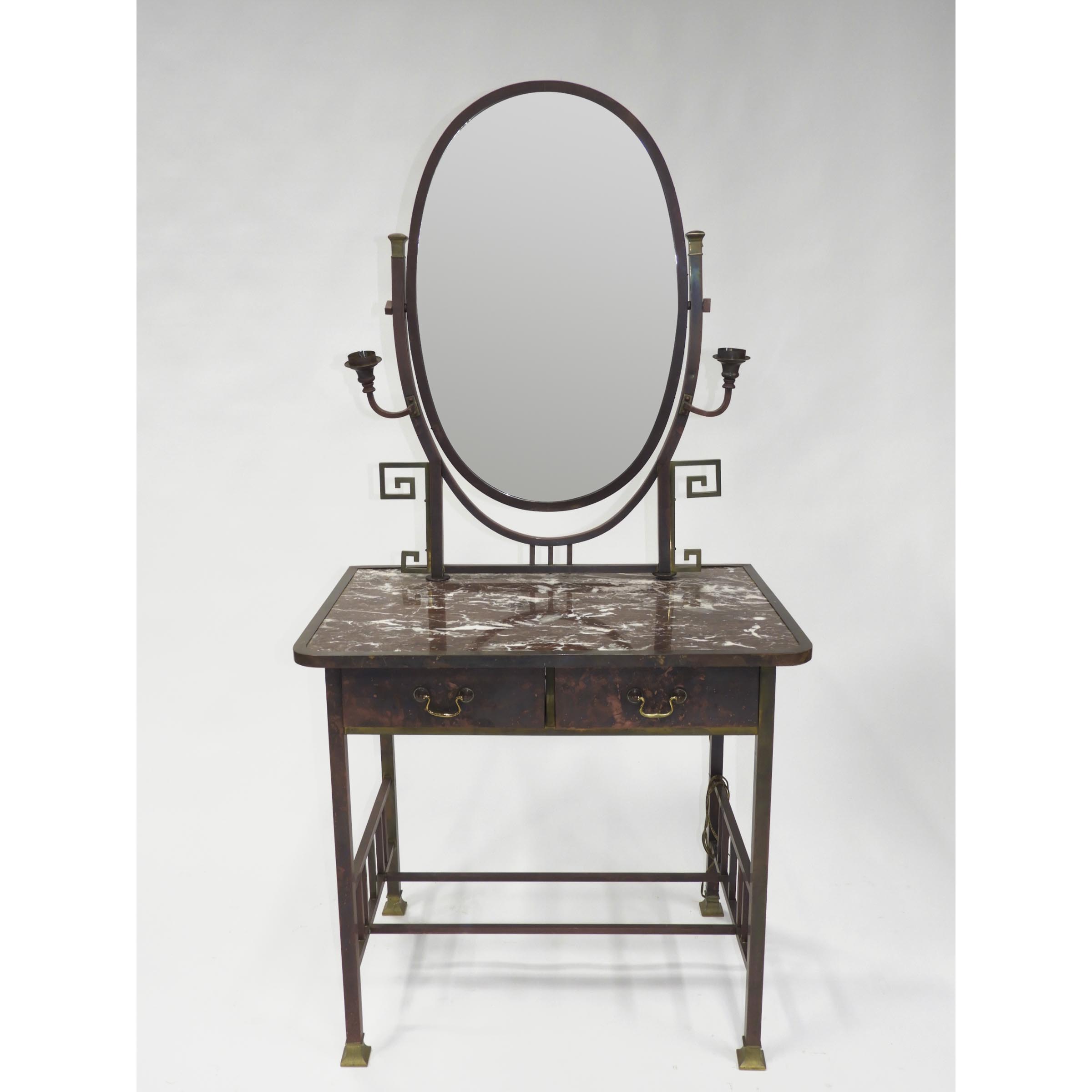 French Art Deco Brass Vanity, early