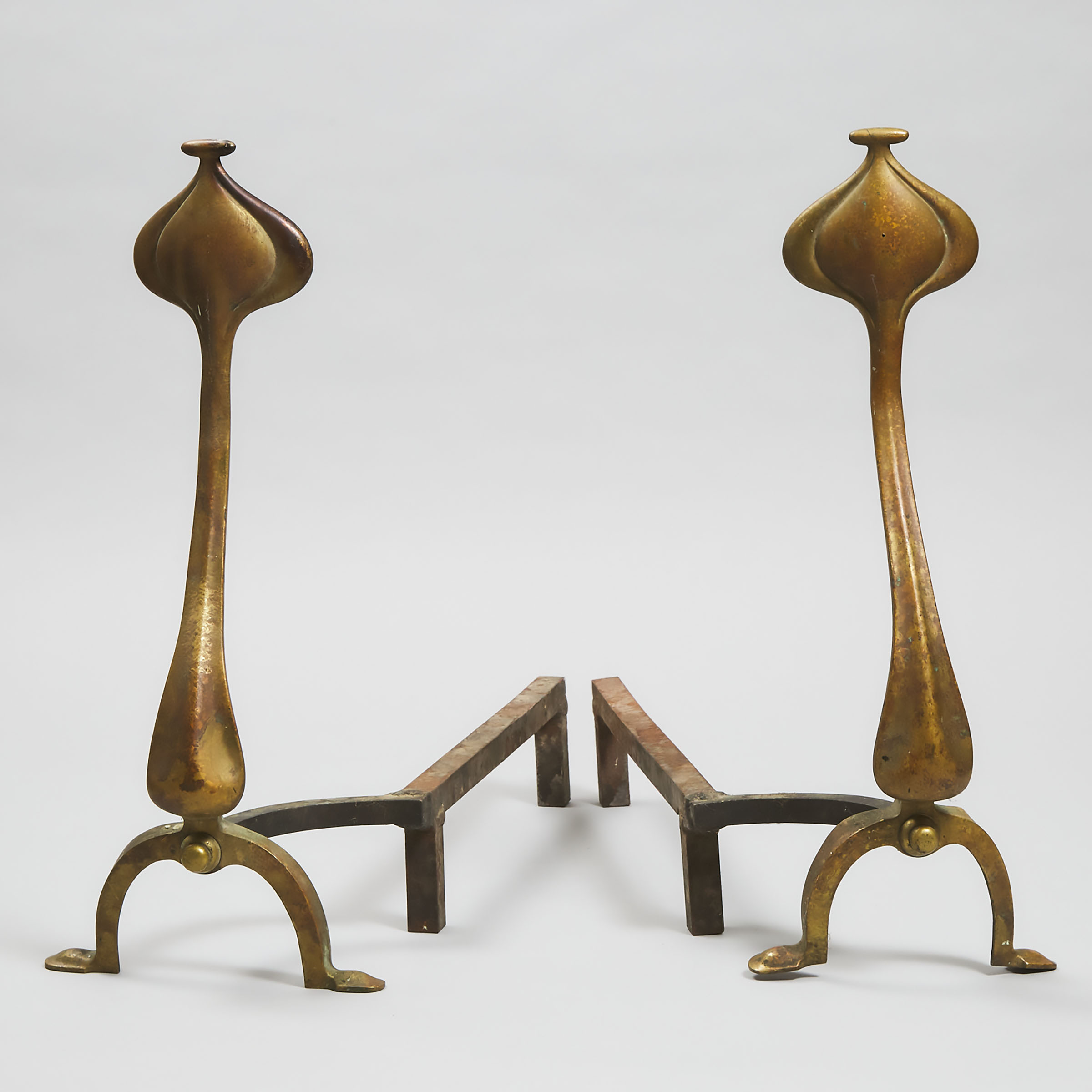 Pair of French Art Nouveau Brass 3ac692
