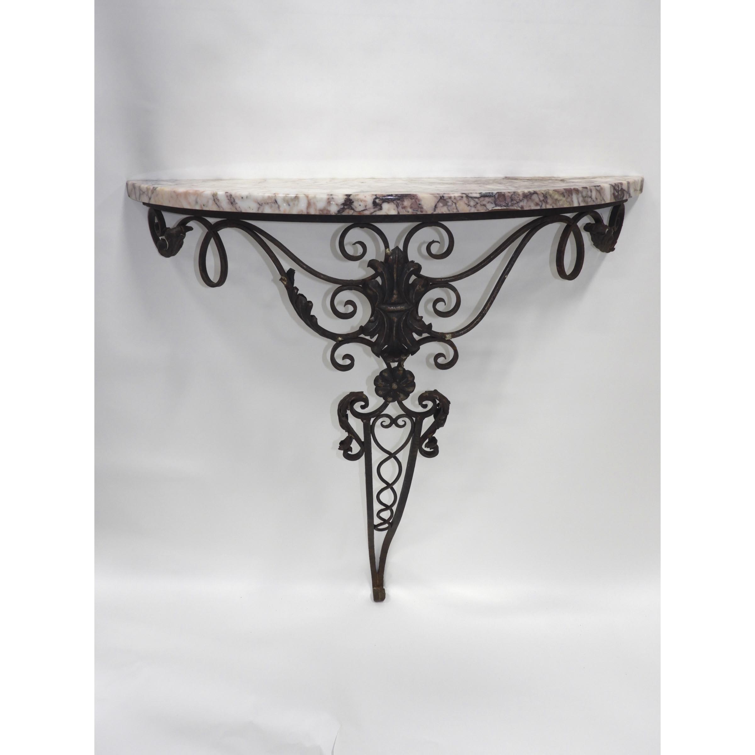 Spanish Wrought Iron Demilune Console 3ac69f