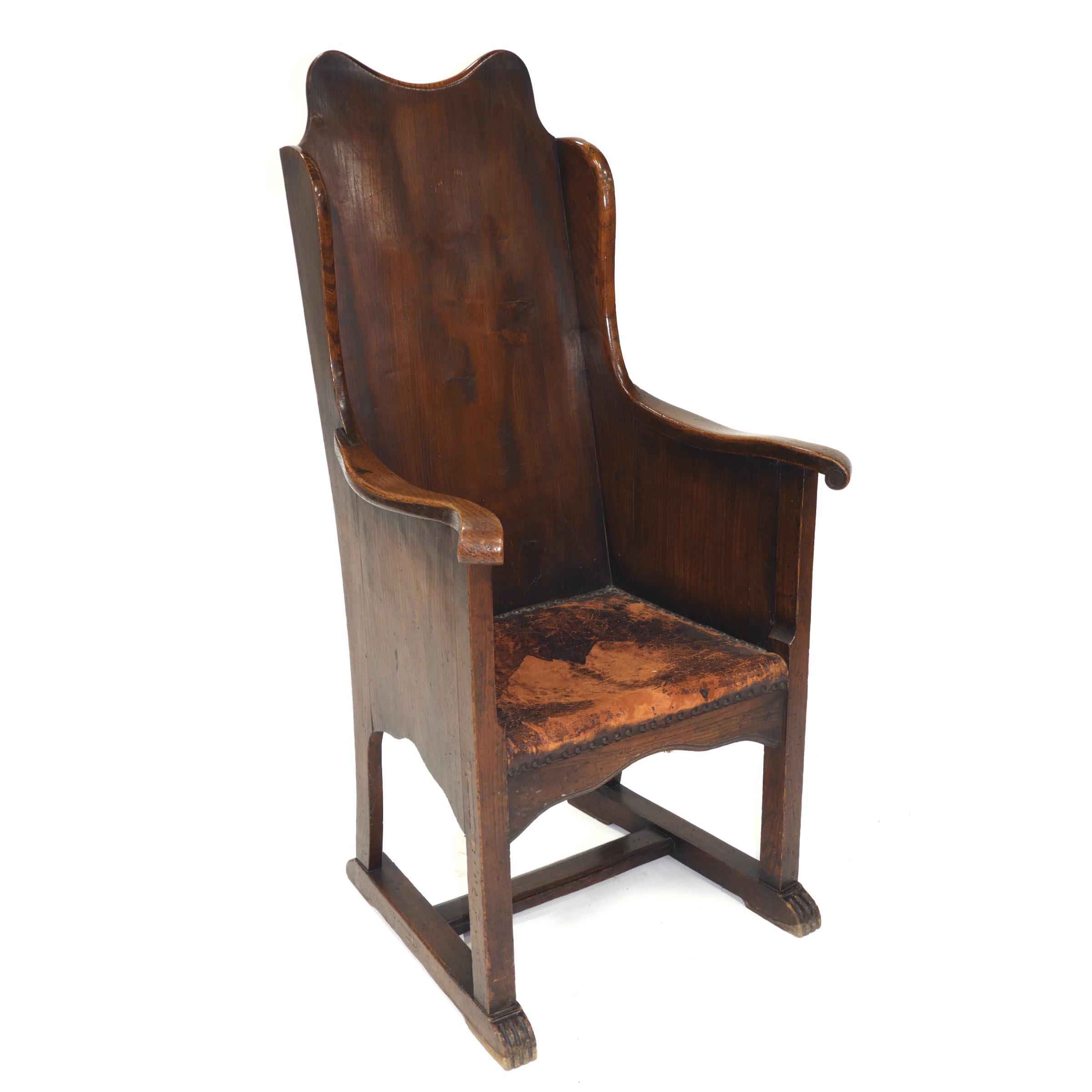 French Oak Parsons Chair mid 19th 3ac6a0