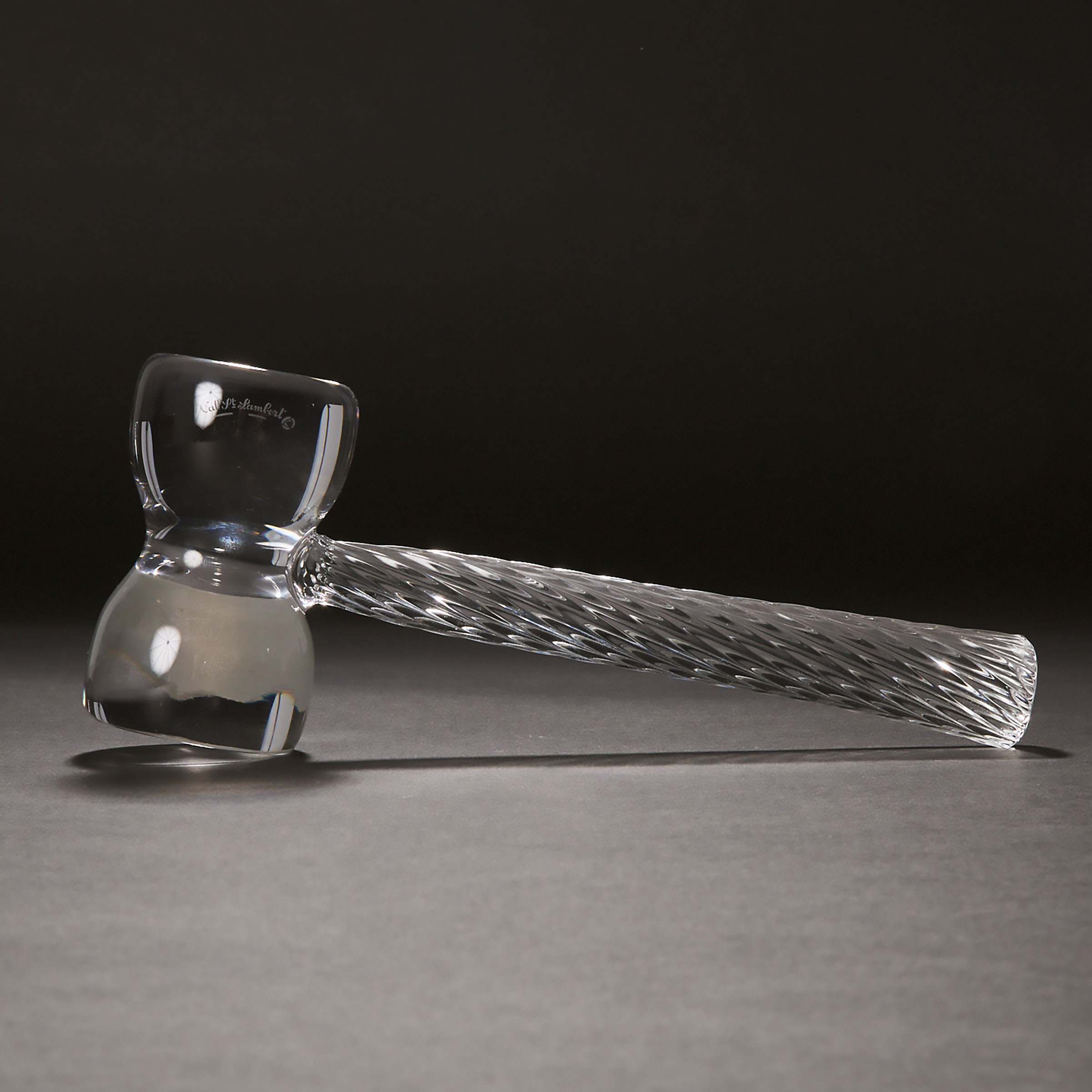 Val St. Lambert Glass Gavel, 20th century