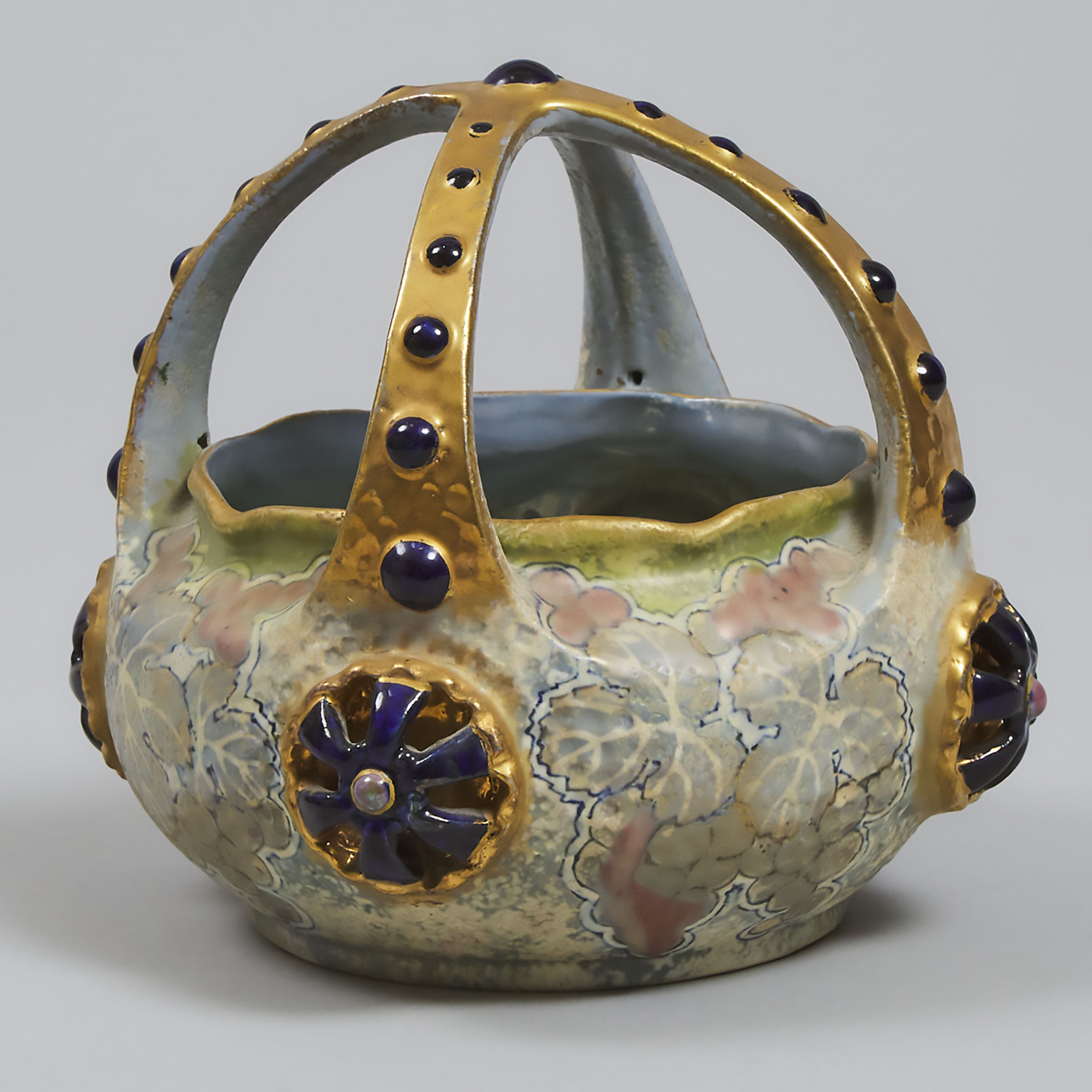 Amphora Basket Vase, c.1900   height
