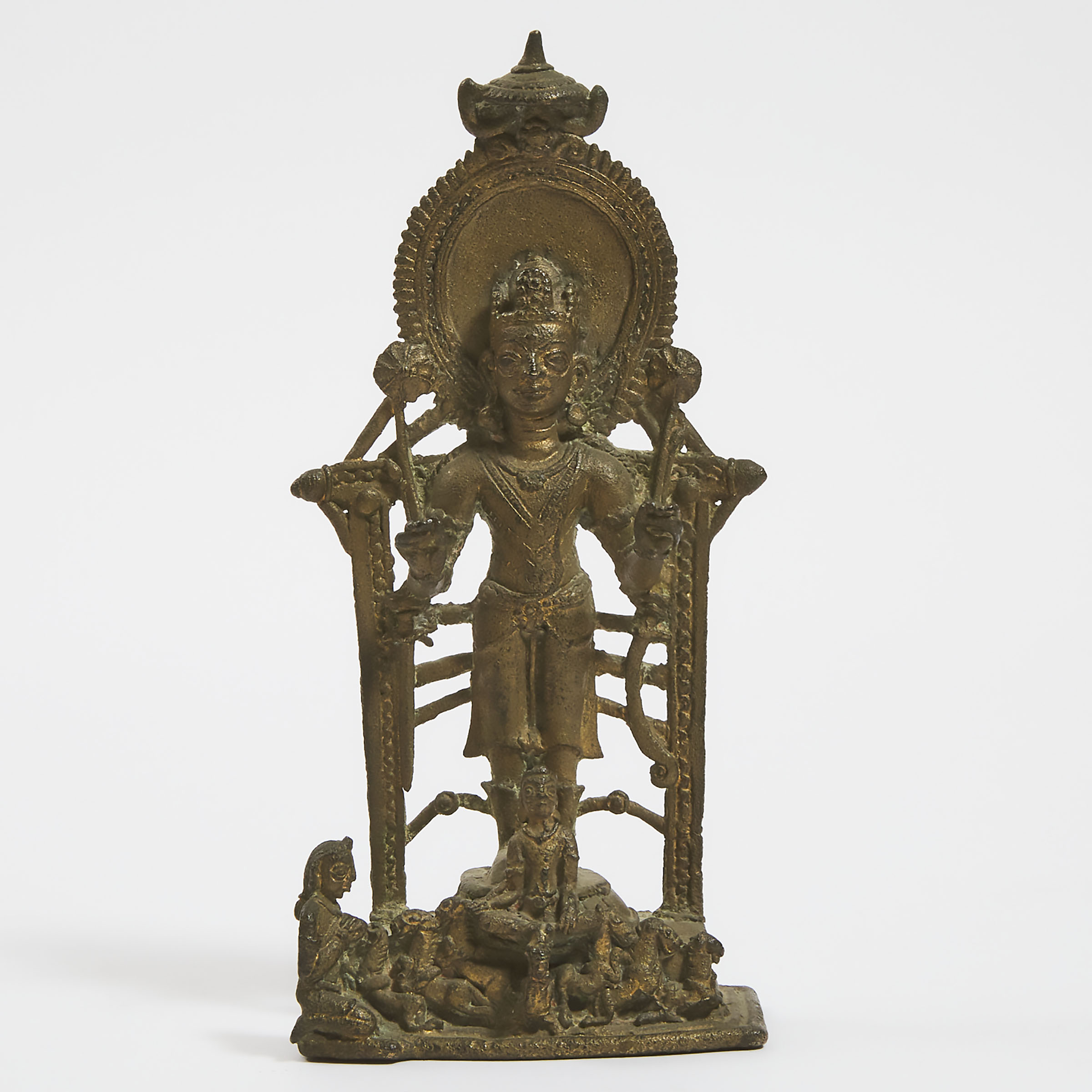 An Indian Bronze Figure of Surya,