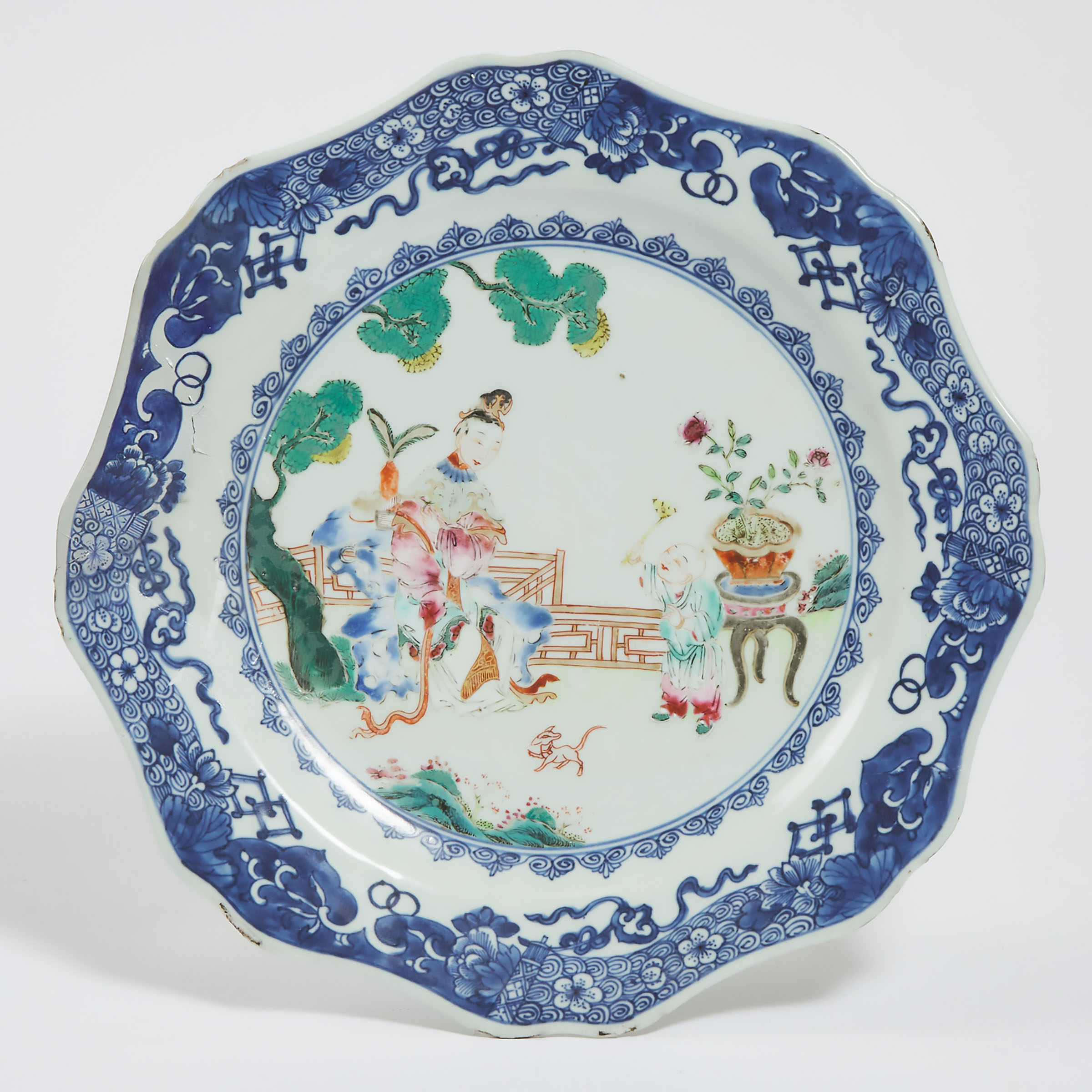 A Chinese Export Blue and White