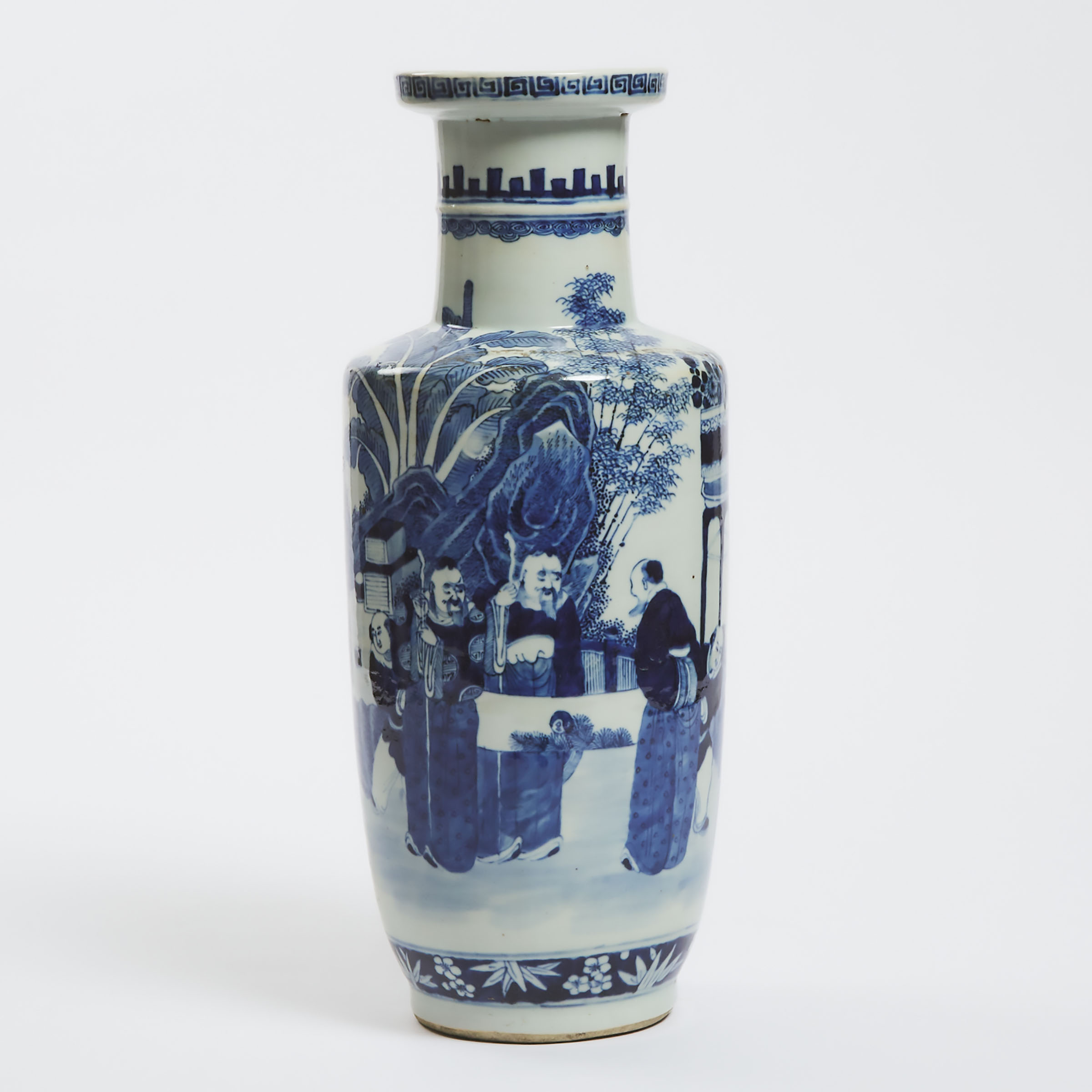 A Blue and White Figural Vase, Early