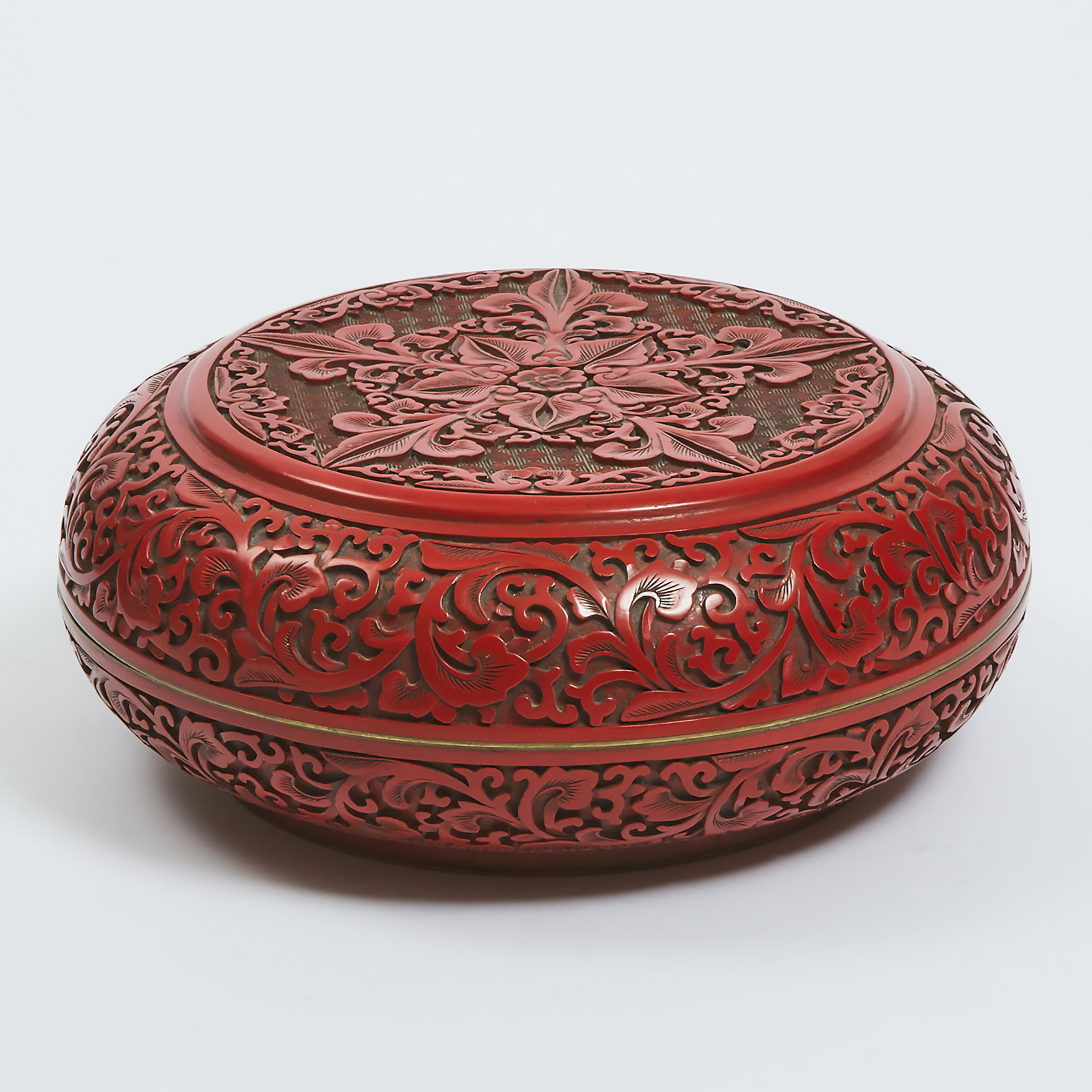 A Chinese Carved Lacquer Box, Mid-20th